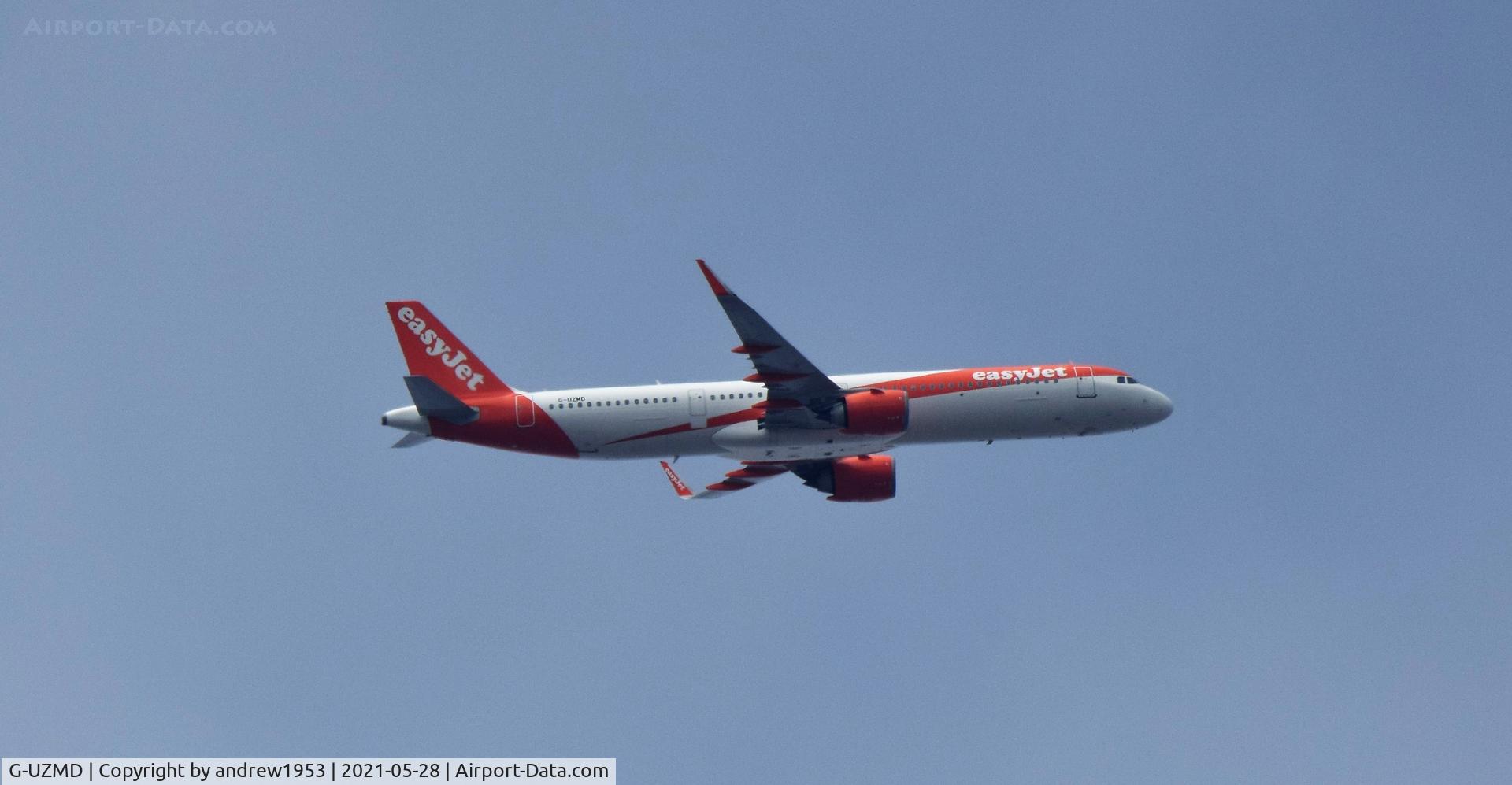 G-UZMD, 2018 Airbus A321-251NX C/N 8421, G-UZMD over the Bristol Channel.