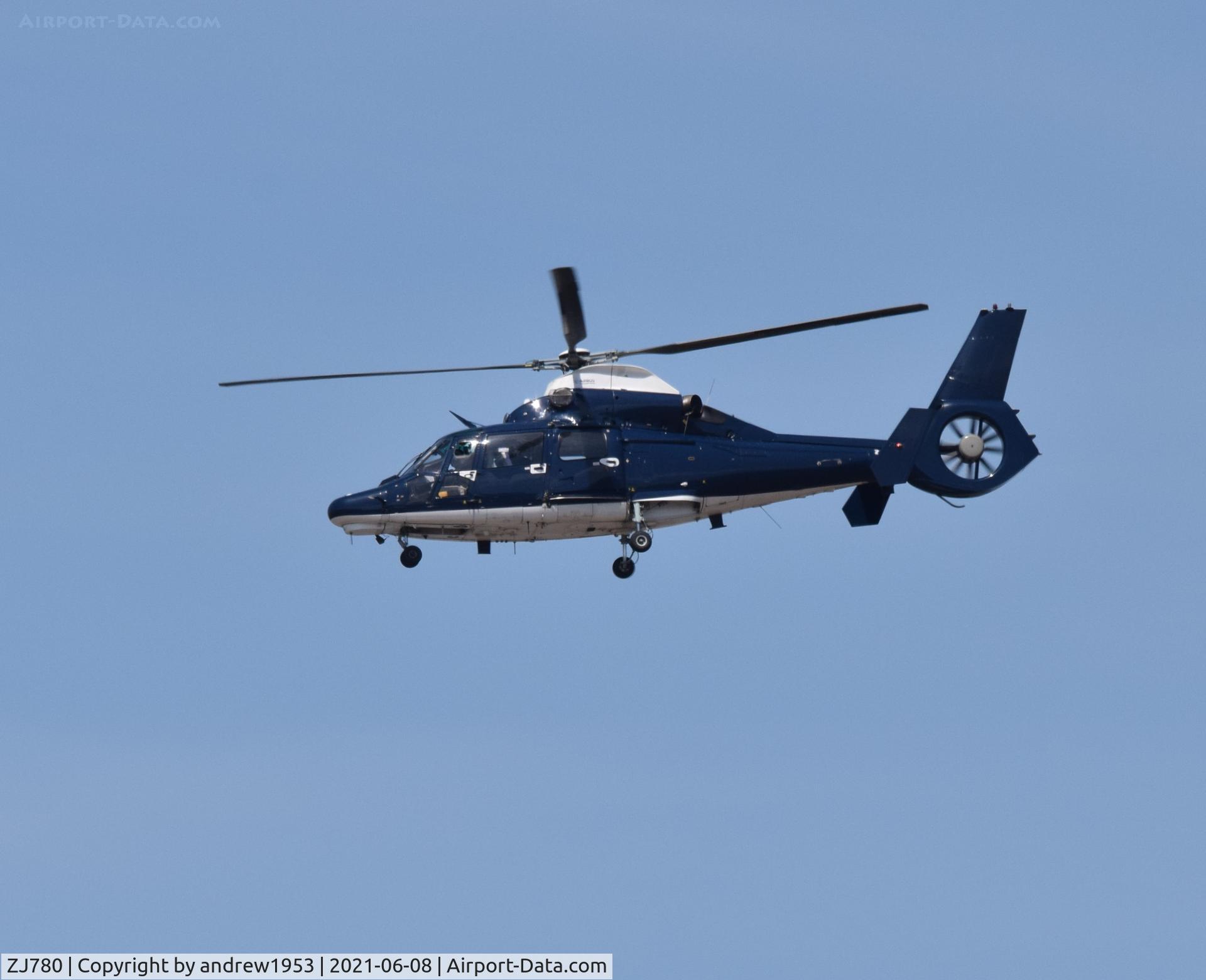 ZJ780, Eurocopter AS-365N-3 Dauphin 2 C/N 6808, ZJ780 over the Bristol Channel.