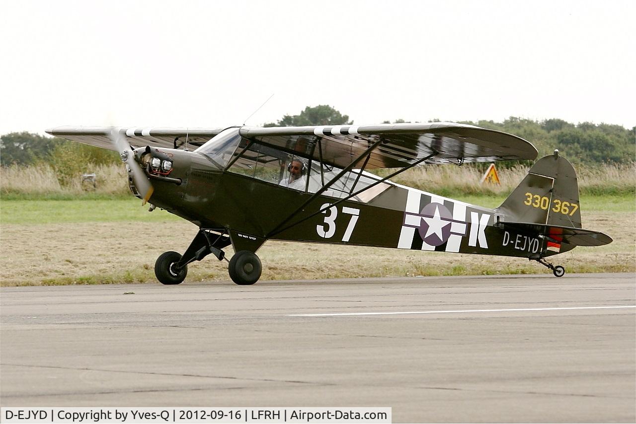 D-EJYD, 1942 Piper J3C-65 Cub Cub C/N 11658, Piper J3 L4 H, Taxiing, Lann Bihoué Naval Air Base (LFRH - LRT) open day 2012