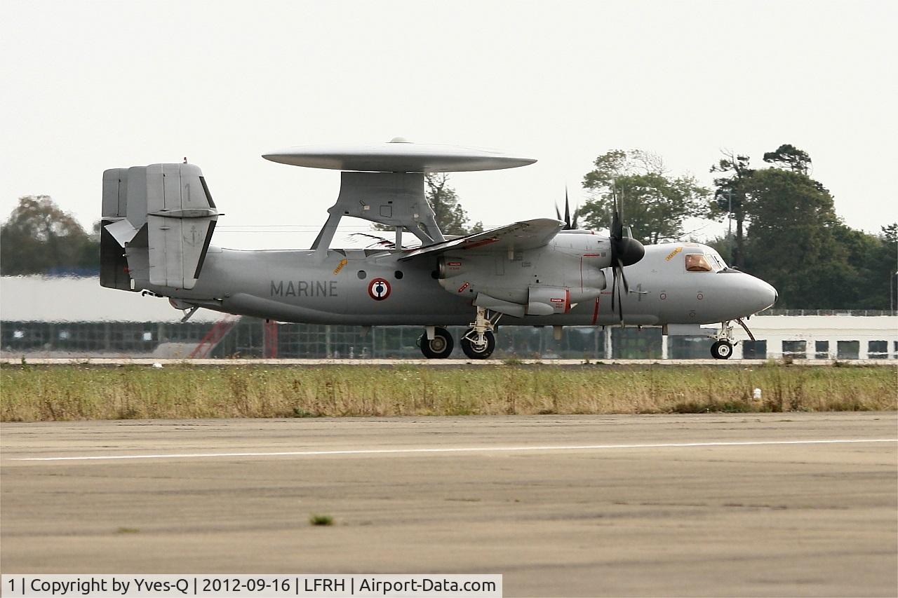 1, Grumman E-2C Hawkeye C/N FR-1, Grumman E-2C Hawkeye, Landing rwy 25, Lann Bihoué Air Base (LFRH-LRT) Open day 2012