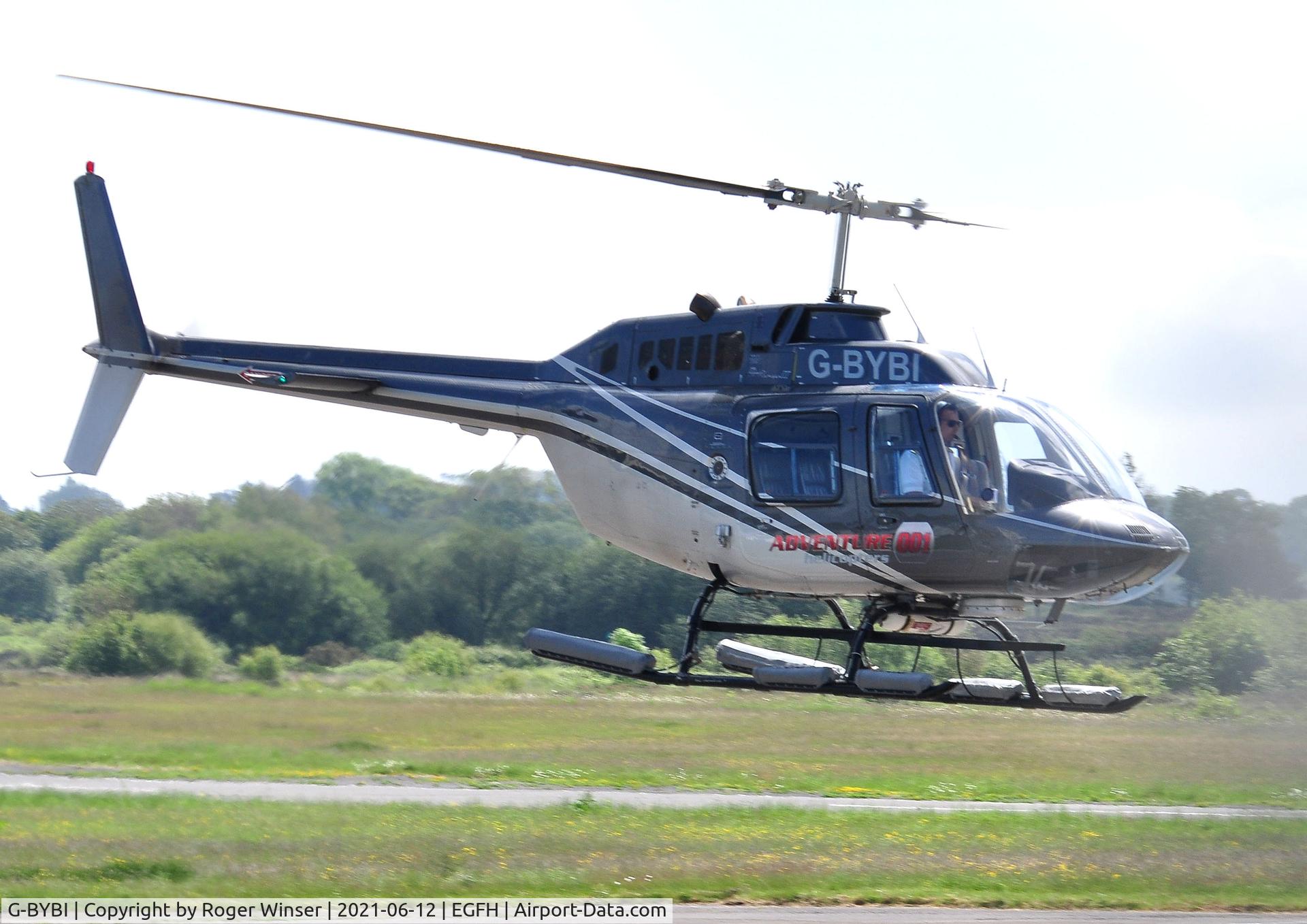G-BYBI, 1992 Bell 206B JetRanger C/N 3668, Visiting Jet Ranger III operated by Adventure 001. 