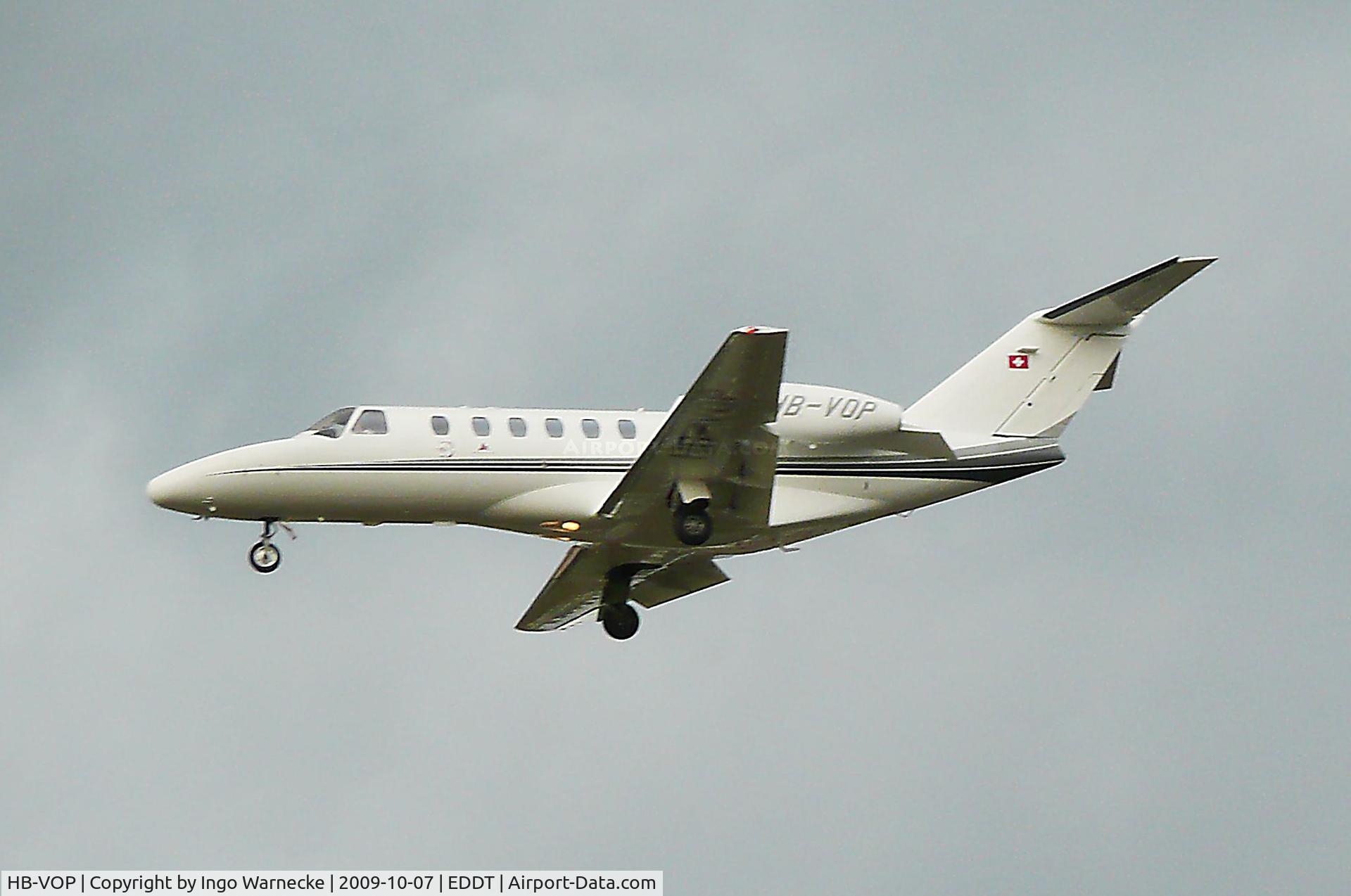 HB-VOP, 2008 Cessna 525A CitationJet CJ2+ C/N 525A-0385, Cessna 525A CitationJet CJ2+ on final approach into Tegel airport