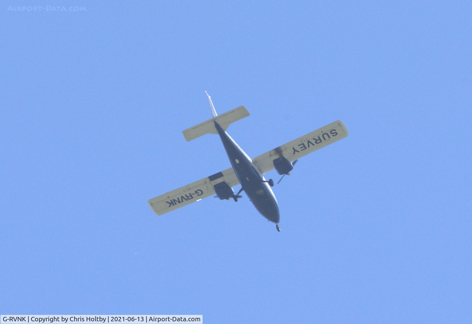 G-RVNK, 1979 Partenavia P-68B C/N 191, Partenavia Victor undergoing survey work over the n Norfolk coast