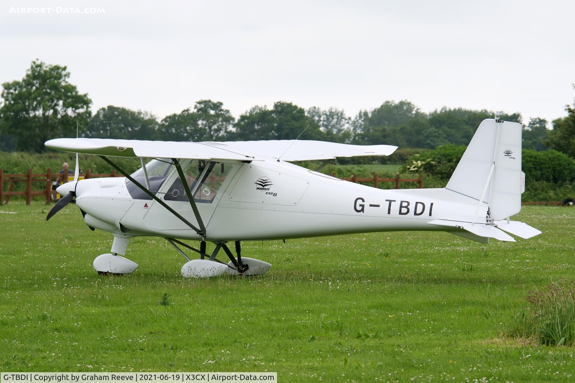 G-TBDI, 2019 Comco Ikarus C42 FB100 Bravo C/N 1910-7579, Parked at Northrepps.