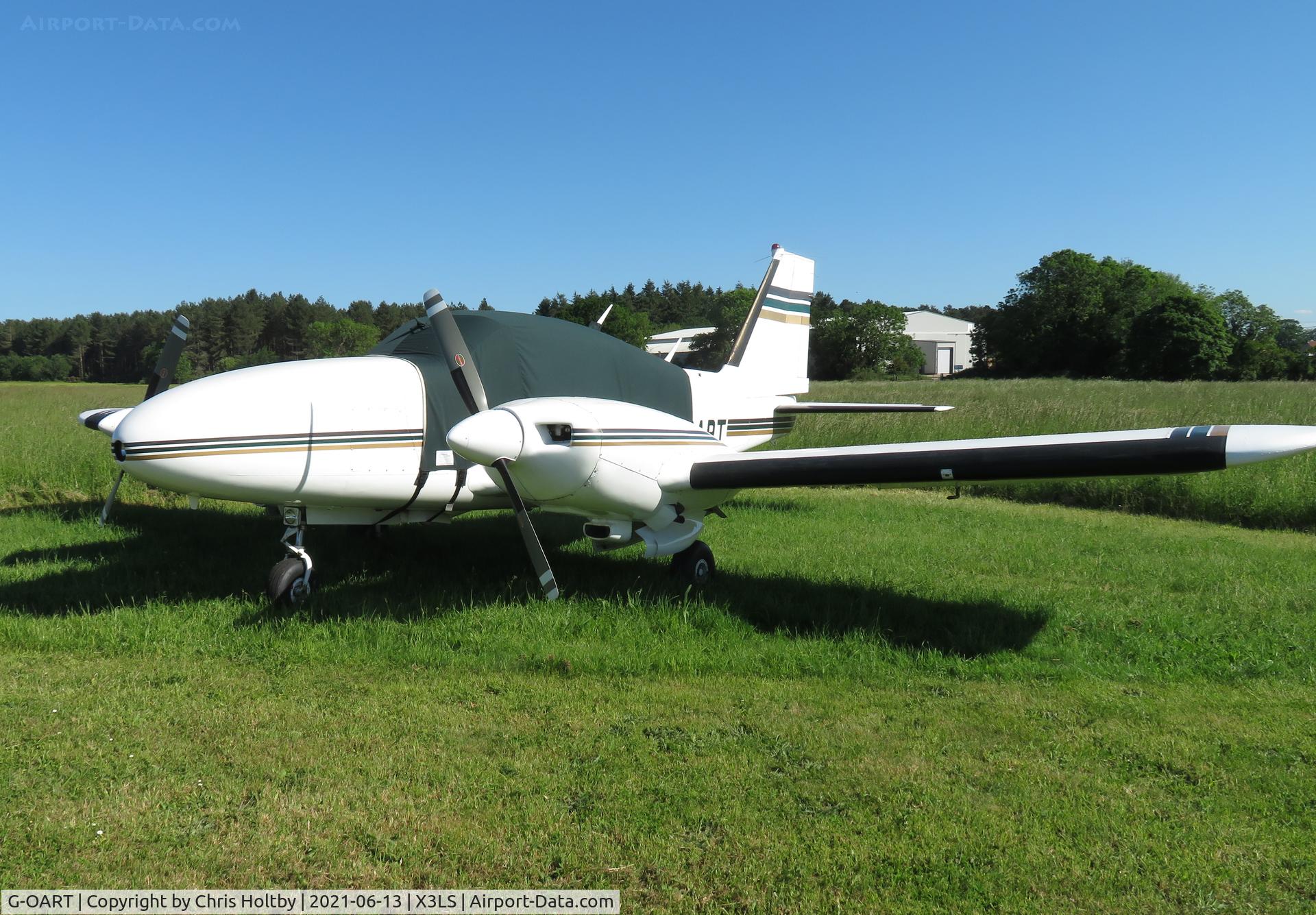 G-OART, 1969 Piper PA-23-250 Aztec D C/N 27-4293, Aztec parked at Little Snoring, Norfolk