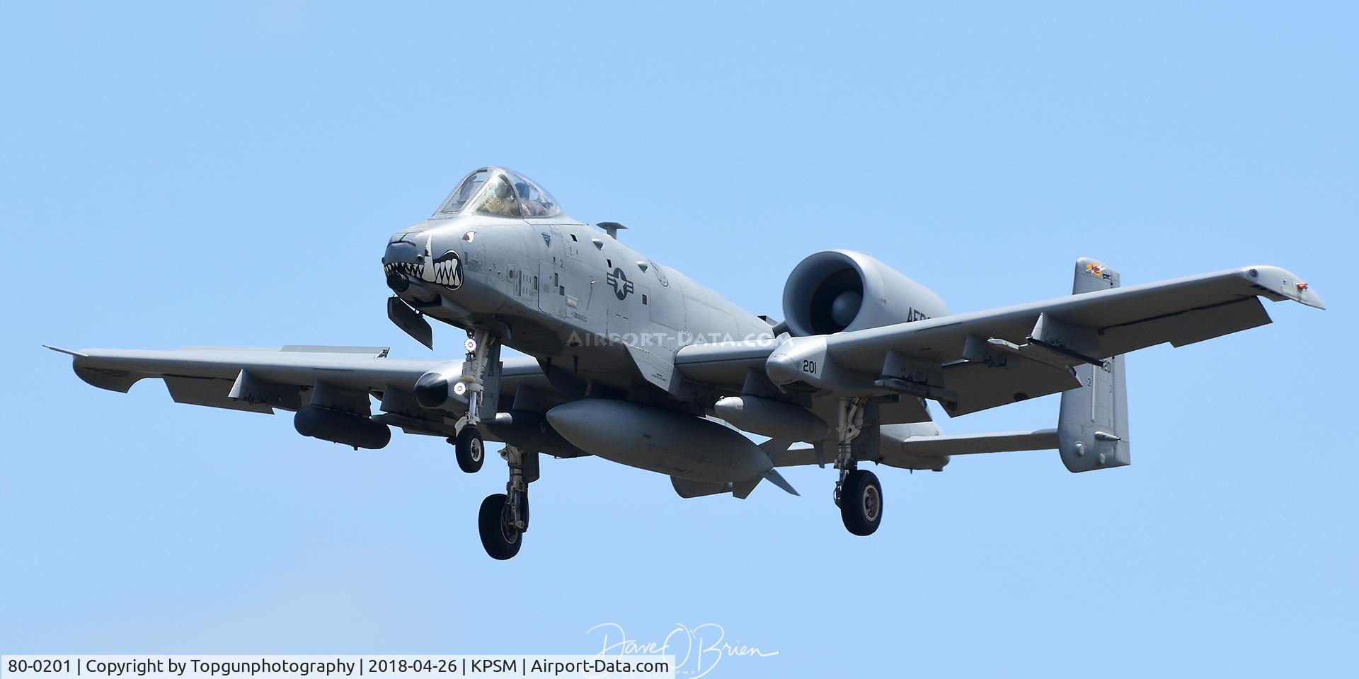 80-0201, 1980 Fairchild Repubic A-10C Thunderbolt II C/N A10-0551, TABOR74