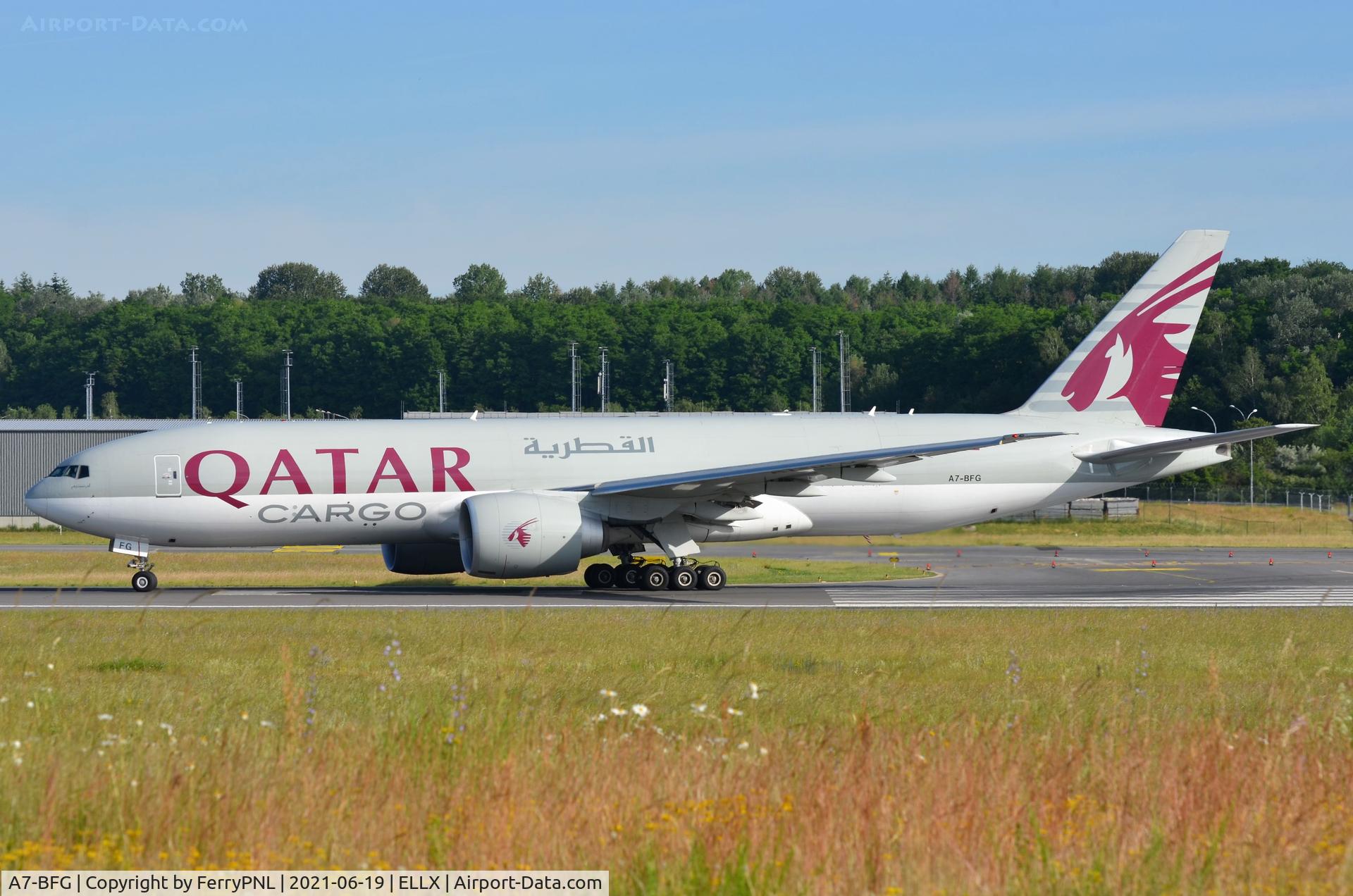 A7-BFG, 2014 Boeing 777-FDZ C/N 42299, Qatar B772 freighter lining-up
