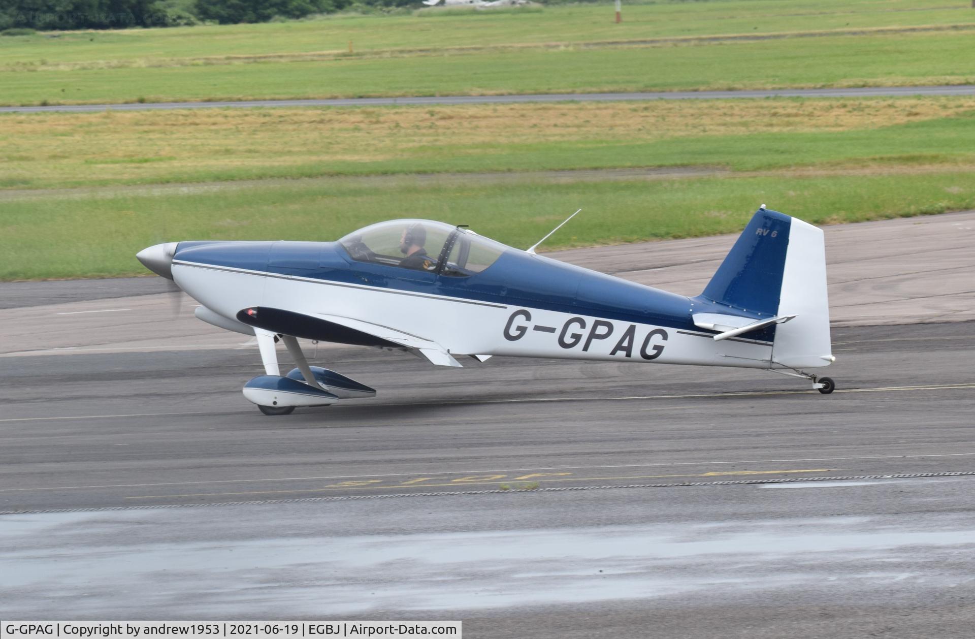 G-GPAG, 2002 Vans RV-6 C/N PFA 181A-13306, G-GPAG at Gloucestershire Airport.