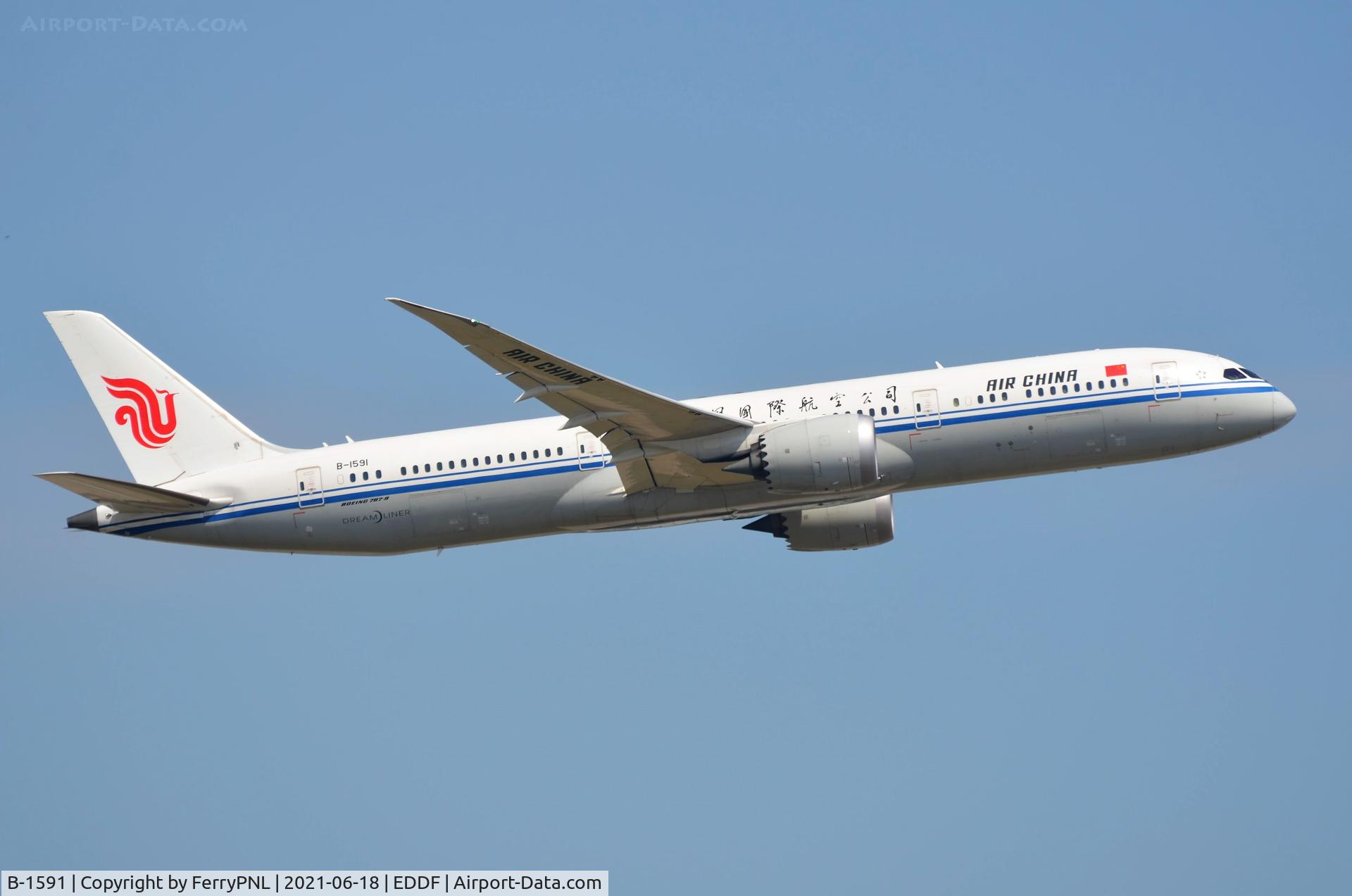 B-1591, 2017 Boeing 787-9 Dreamliner Dreamliner C/N 34312, Air China B789 starting its journey back home