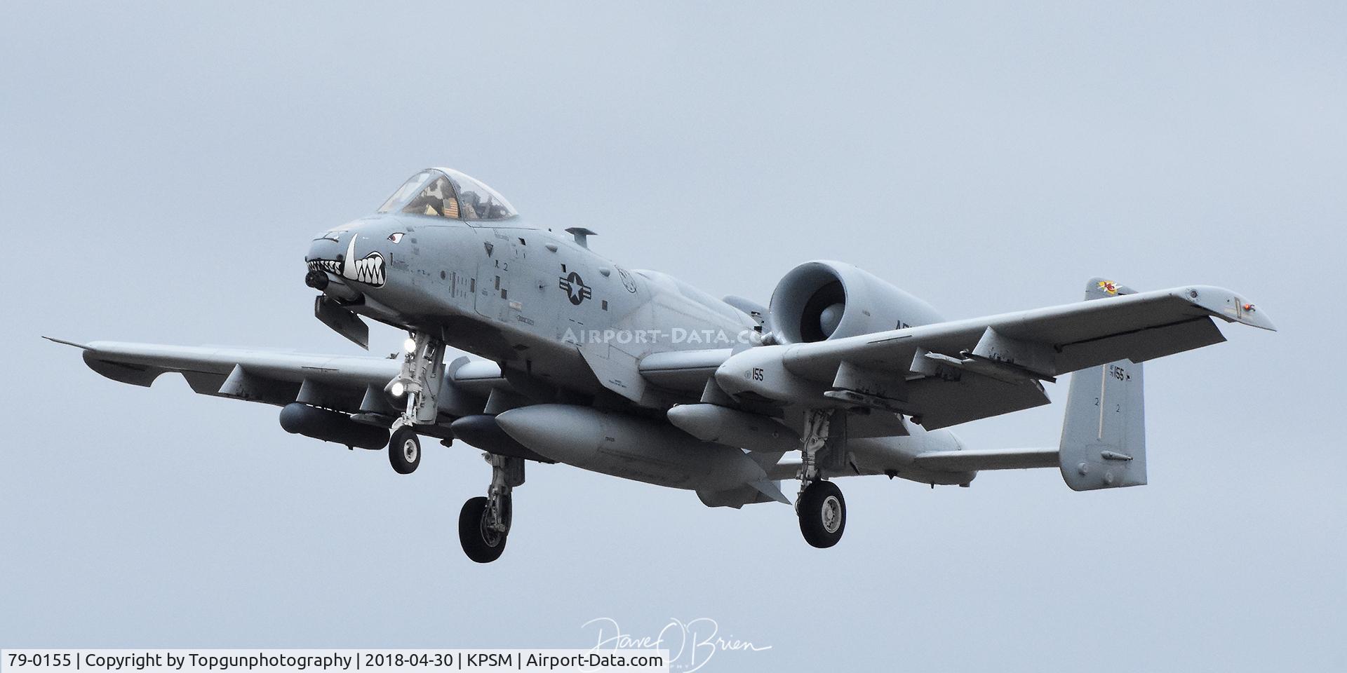 79-0155, 1979 Fairchild Republic A-10C Thunderbolt II C/N A10-0419, TREND61 arriving to Pease