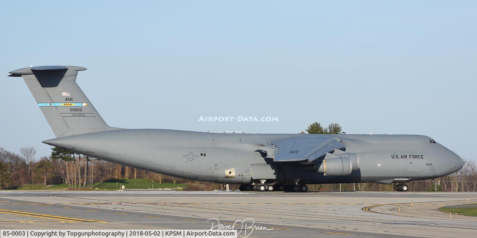 85-0003, 1985 Lockheed C-5M Super Galaxy C/N 500-0089, A C-5 from Dover's 9th AS takes RW34 for departure