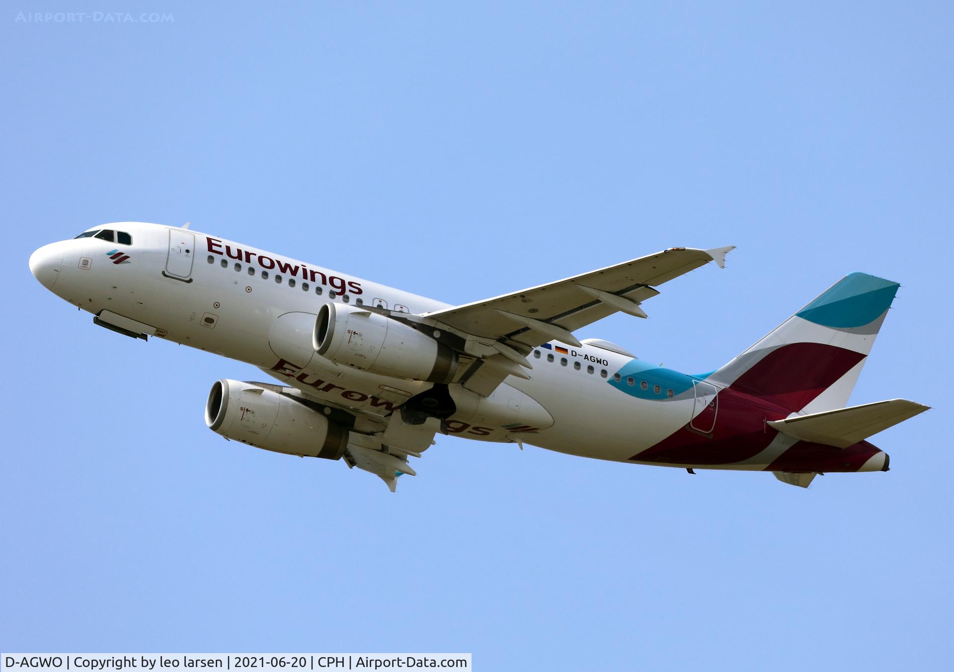 D-AGWO, 2009 Airbus A319-132 C/N 4166, Copenhagen 20.6.2021