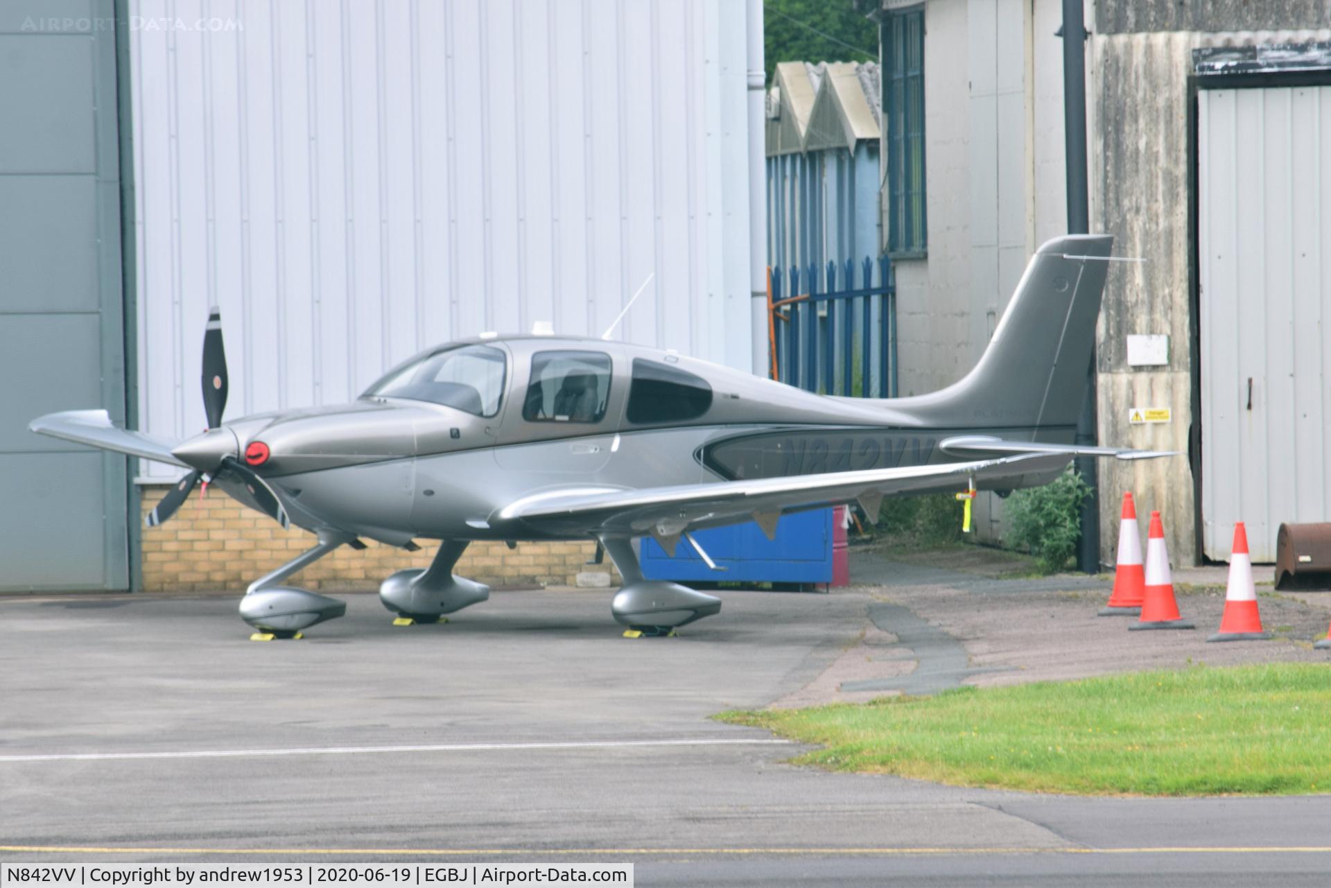 N842VV, 2021 Cirrus SR22T C/N 2282, N842VV at Gloucestershire Airport.