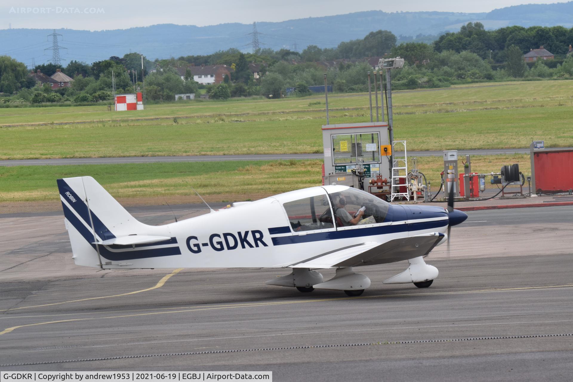 G-GDKR, 1983 Robin DR-400-140B Major C/N 1623, G-GDKR at Gloucestershire Airport.