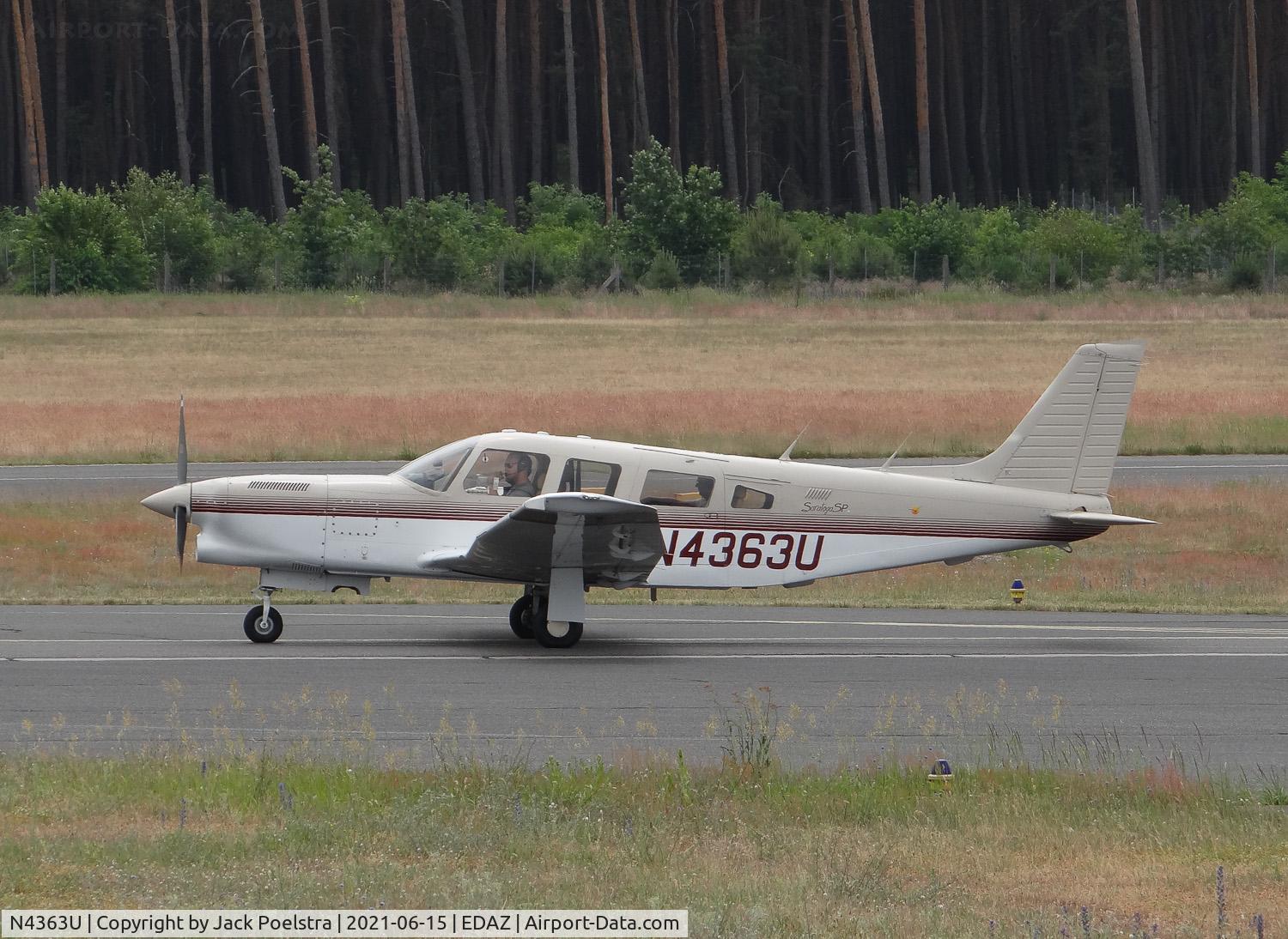 N4363U, 1984 Piper PA-32R-301T Turbo Saratoga C/N 32R-8429017, Dep. from  airport Schönhagen