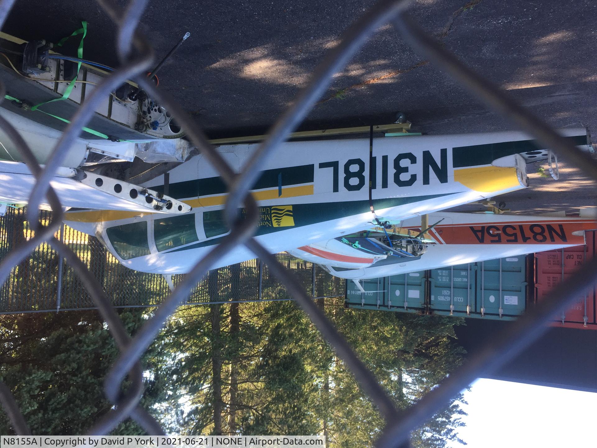 N8155A, Cessna T-310P C/N 310P0032, Broken apart. Waiting to be shipped off. Last used at Northern Michigan University (N.M.U.) for the now closed aviation maintenance school.