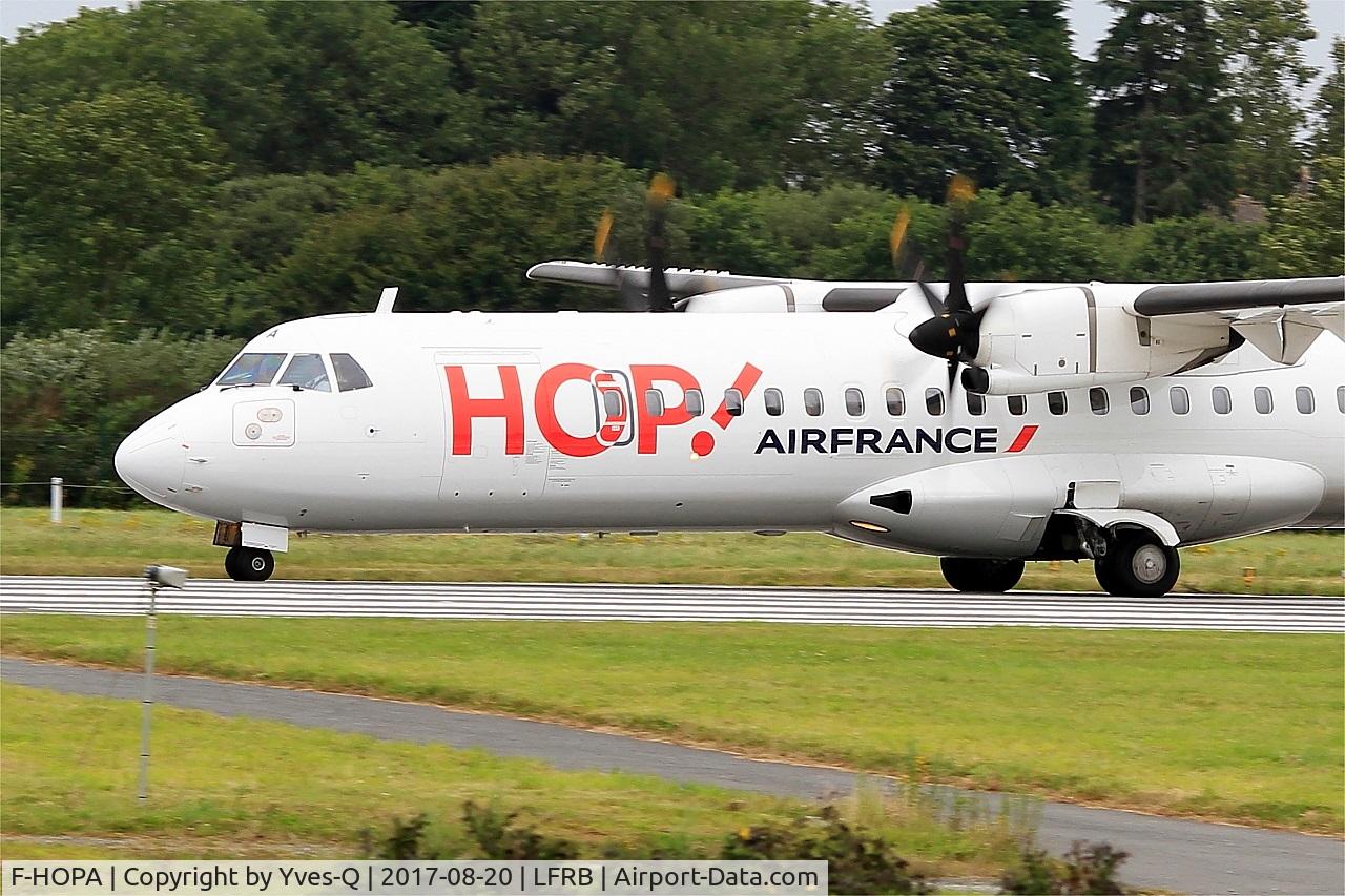 F-HOPA, 2013 ATR 72-600 C/N 1042, ATR 72-600, Take off run rwy 25L, Brest-Bretagne airport (LFRB-BES)