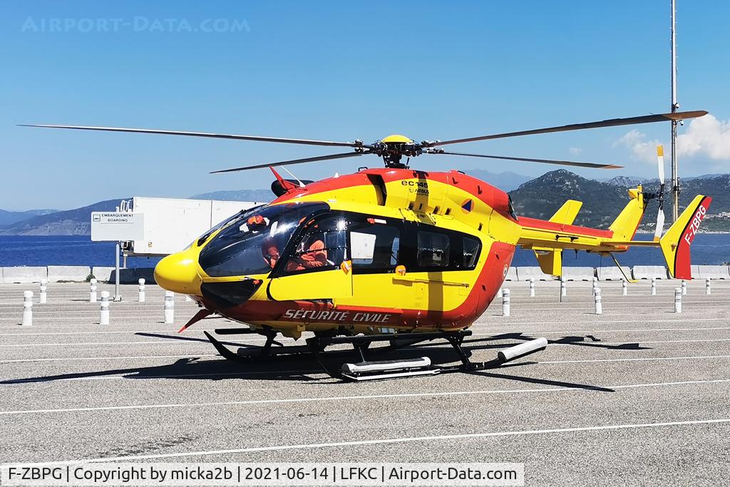 F-ZBPG, Eurocopter-Kawasaki EC-145 (BK-117C-2) C/N 9013, Parked at Ile Rousse