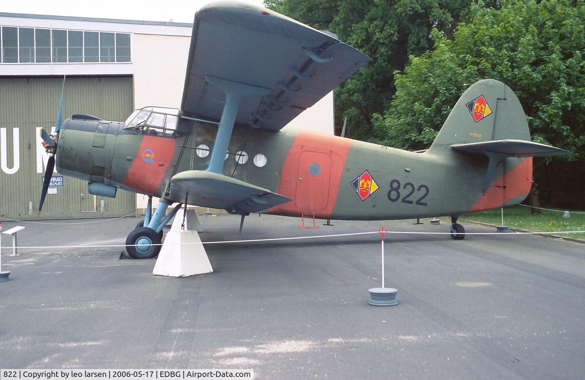 822, 1962 Antonov An-2T C/N 117047312, Berlin Gatow Museum 17.5.2006