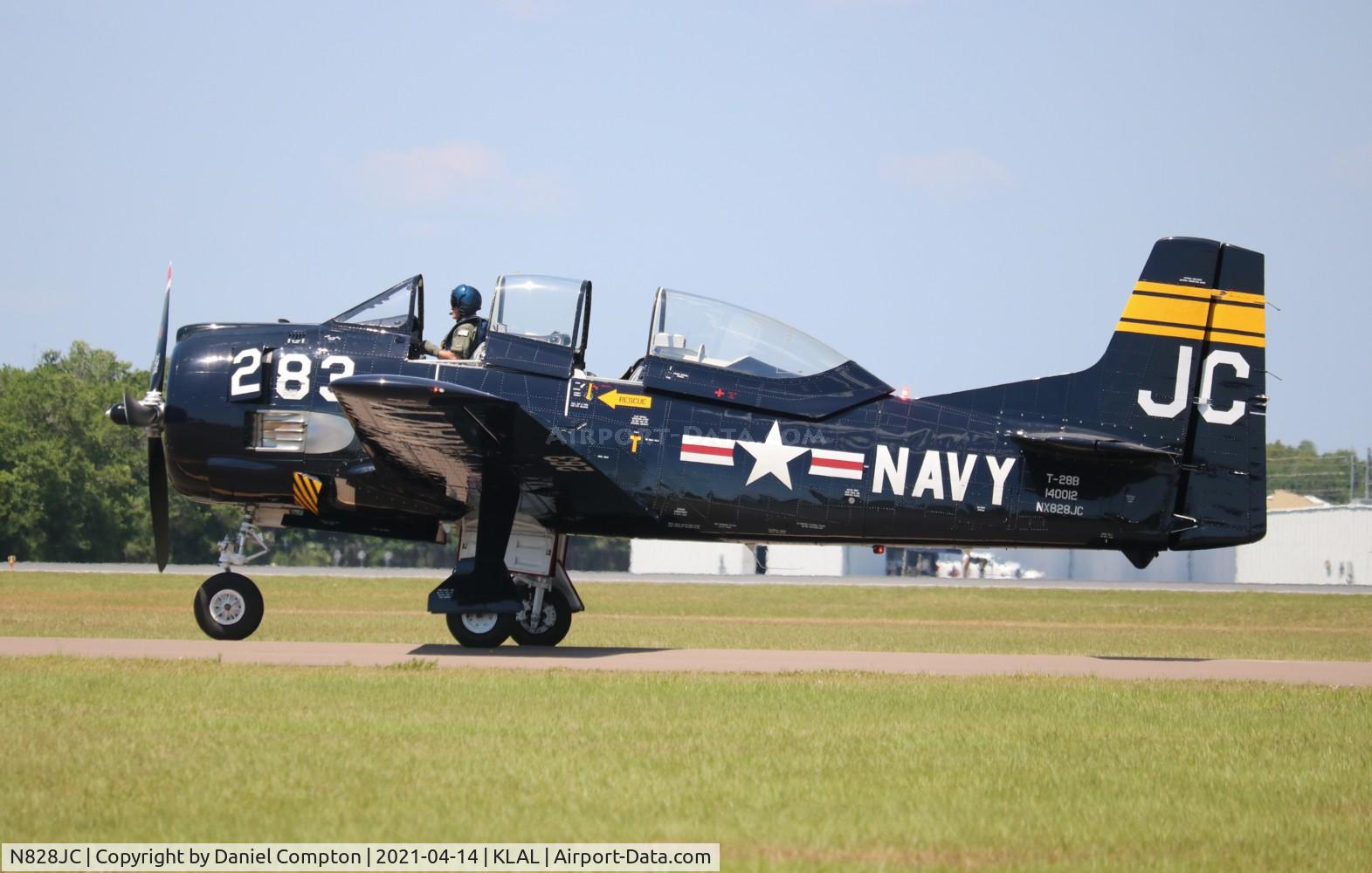 N828JC, 1955 North American T-28B Trojan C/N 219-11, Sun N Fun 2021