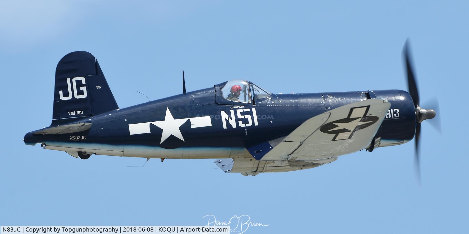 N83JC, 1943 Goodyear FG-1D Corsair C/N 67089, Rhode Island Air Show 2018