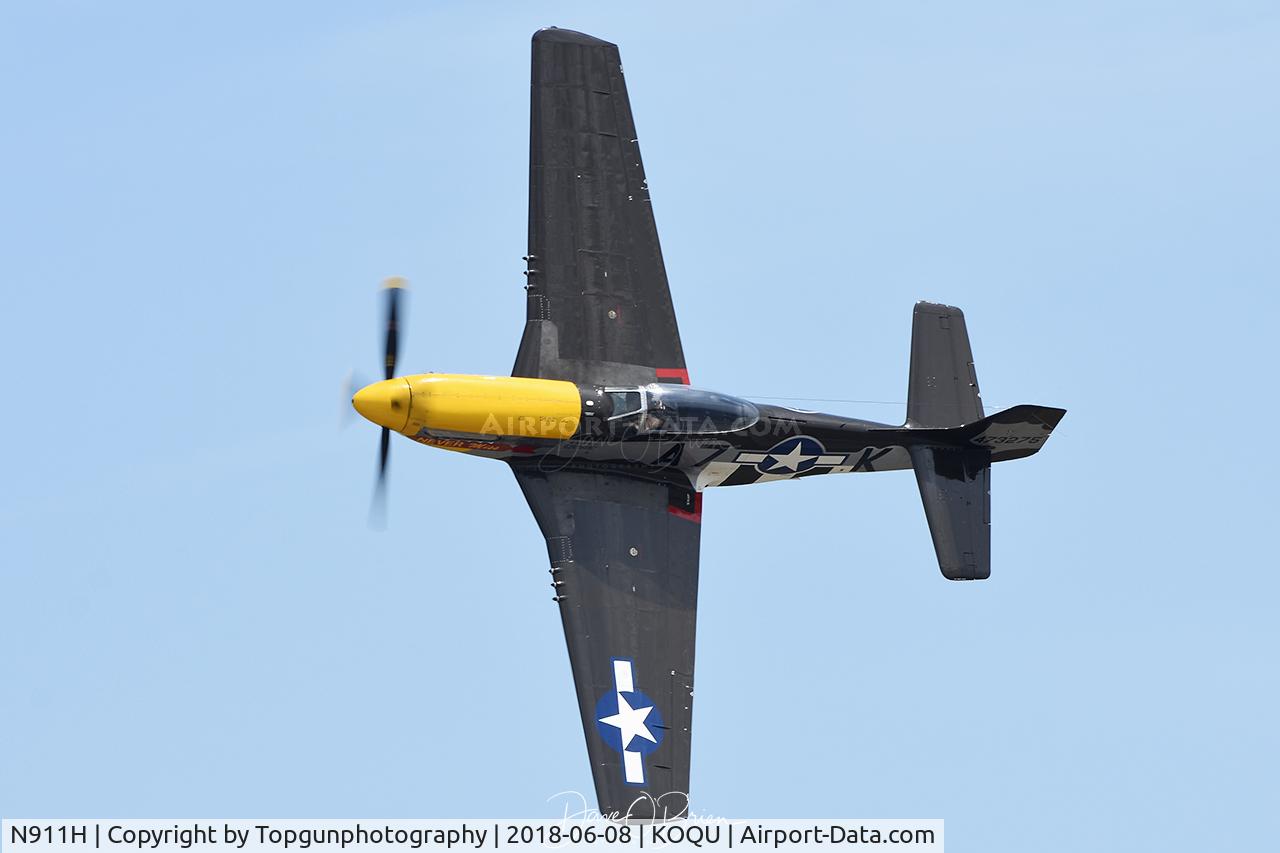 N911H, 1943 North American P-51D C/N N2868D, Rhode Island Air Show 2018
