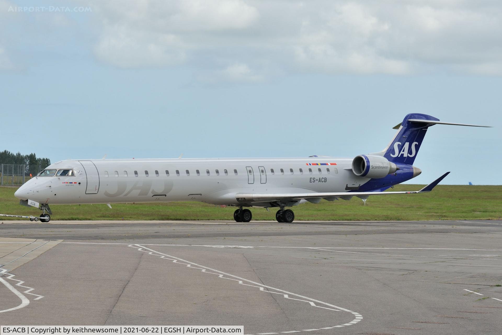 ES-ACB, 2010 Bombardier CRJ-900ER (CL-600-2D24) C/N 15261, Removed from spray shop with SAS colour scheme.