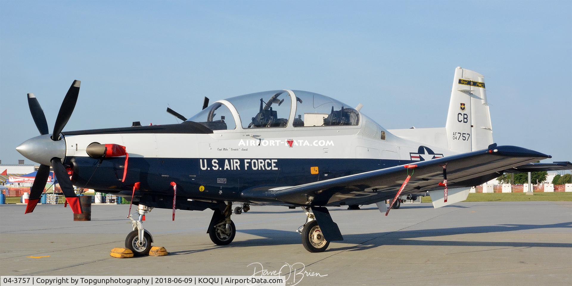 04-3757, Raytheon T-6A Texan II C/N PT-309, 37th FTS