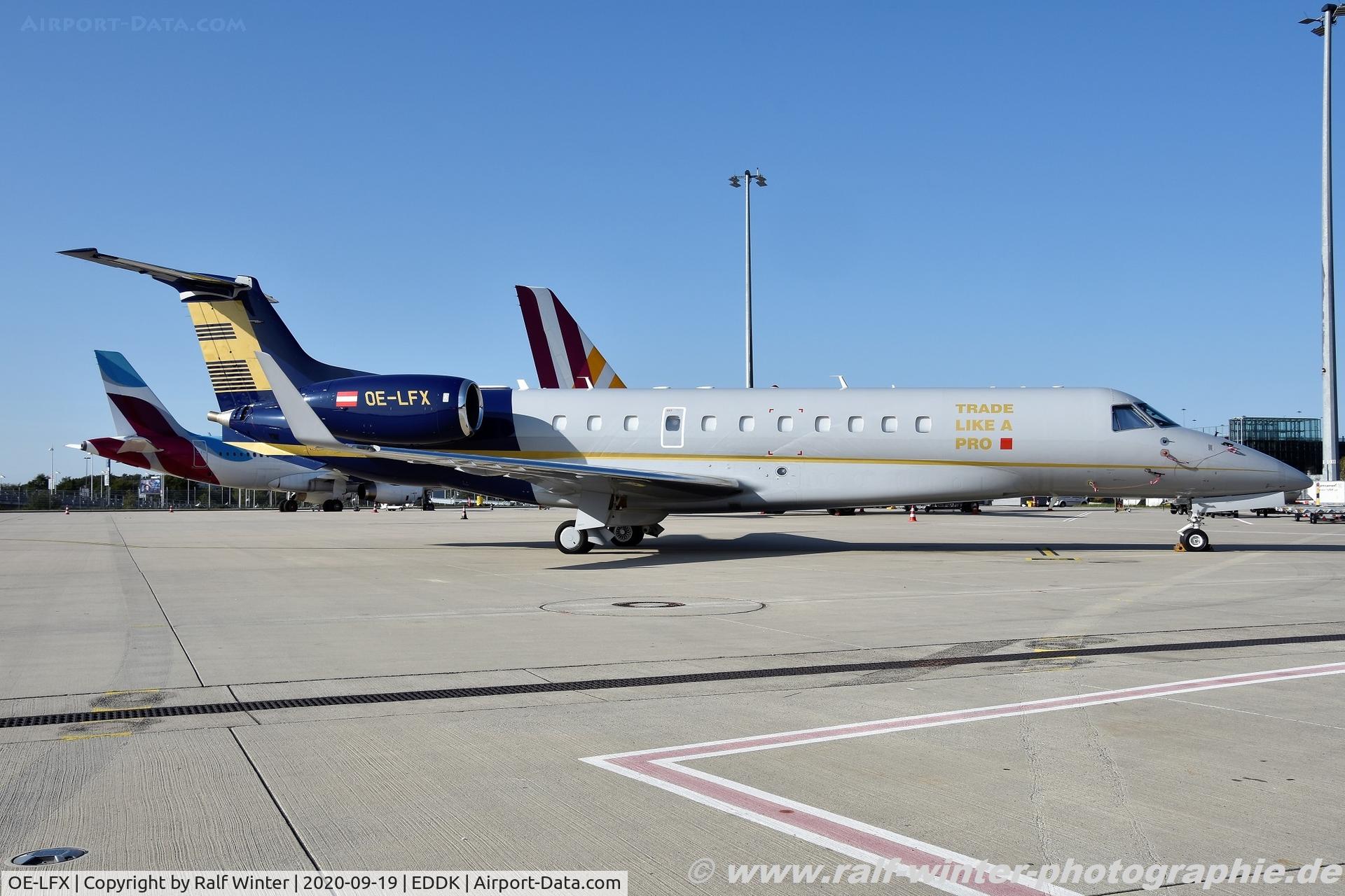 OE-LFX, 2011 Embraer EMB-135BJ Legacy 650 C/N 14501141, Embraer EMB-135BJ Legacy 600 - GLJ Global Jet Austria - 14501141 - OE-LFX - 19.09.2020 - CGN