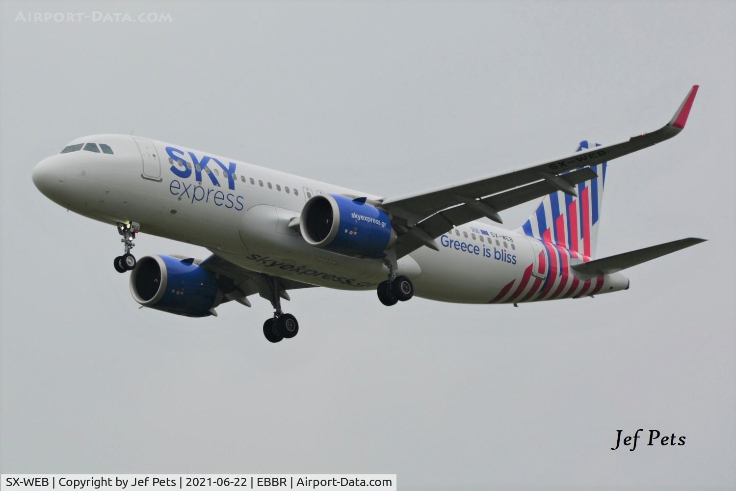 SX-WEB, 2020 Airbus A320-251N C/N 9507, Landing at Brussels Airport.