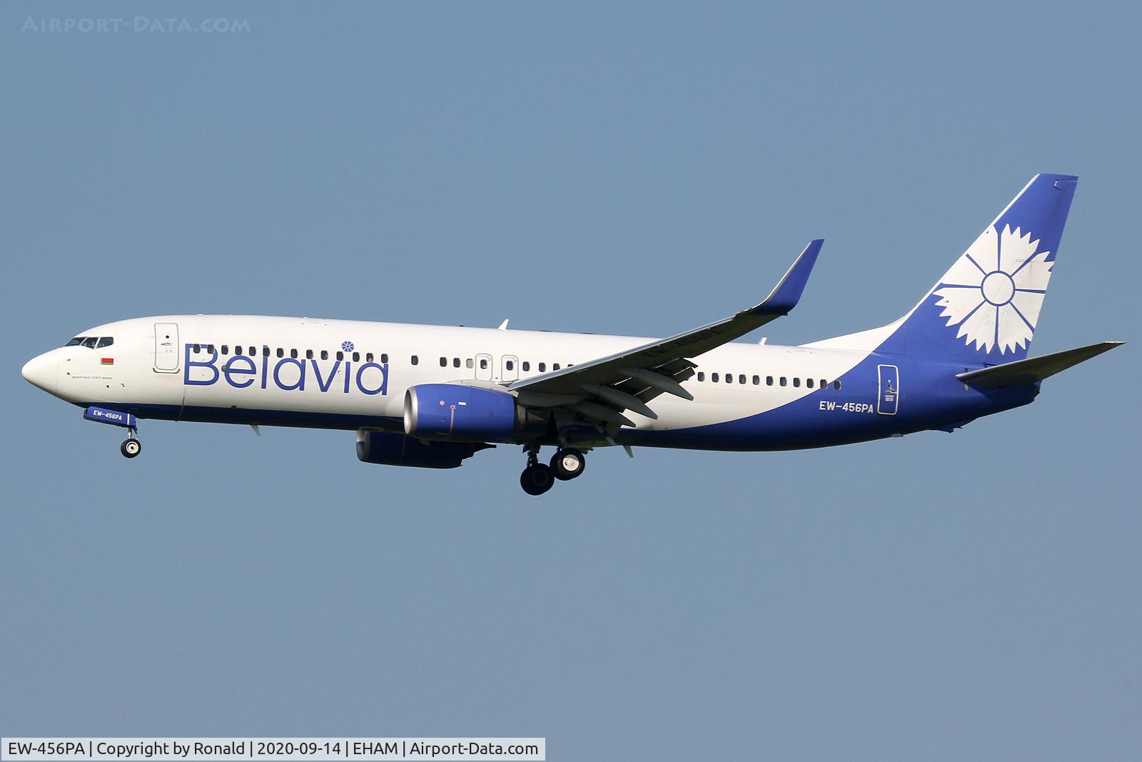 EW-456PA, 2016 Boeing 737-8ZM C/N 61422, at spl