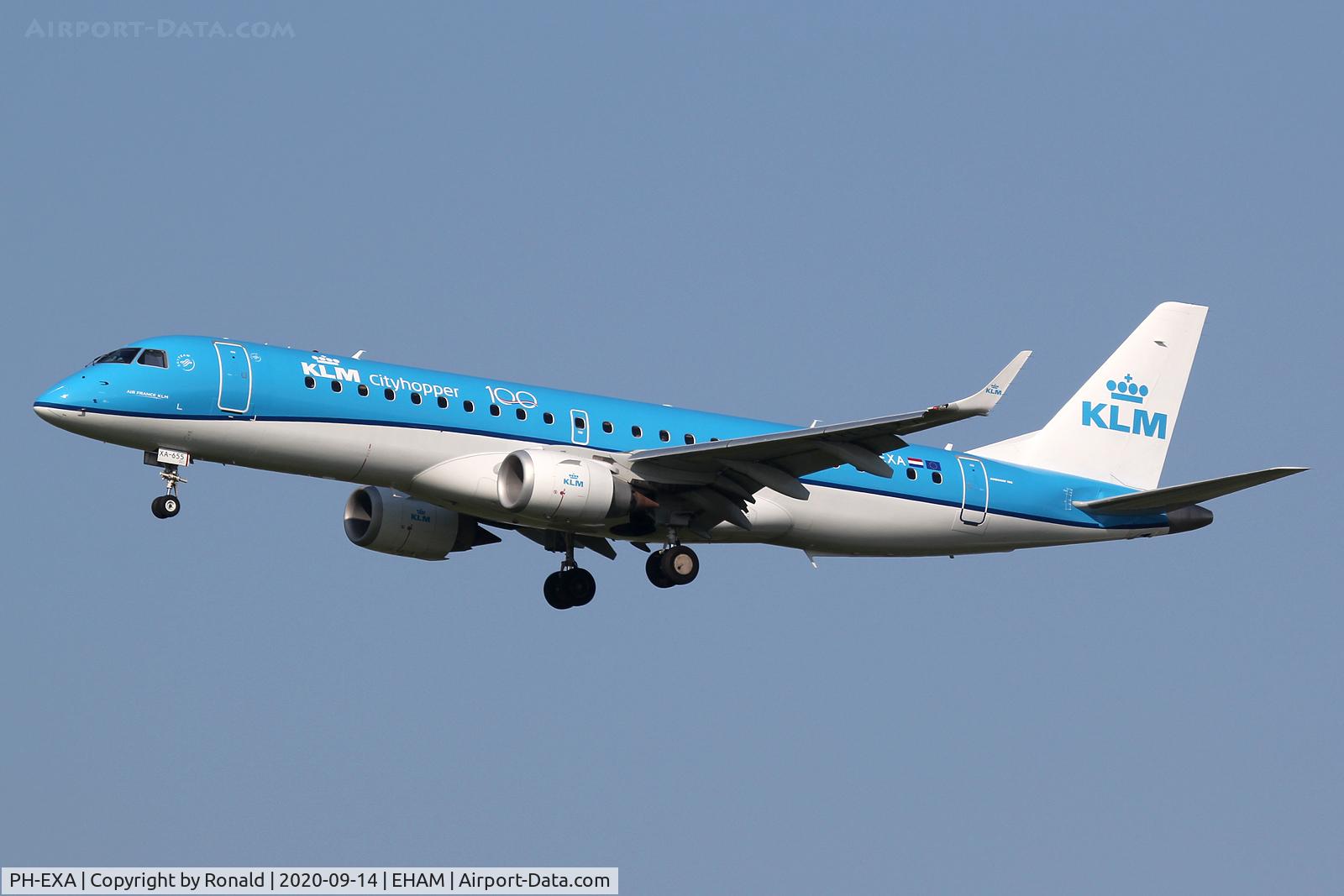 PH-EXA, 2013 Embraer 190LR (ERJ-190-100LR) C/N 19000655, at spl