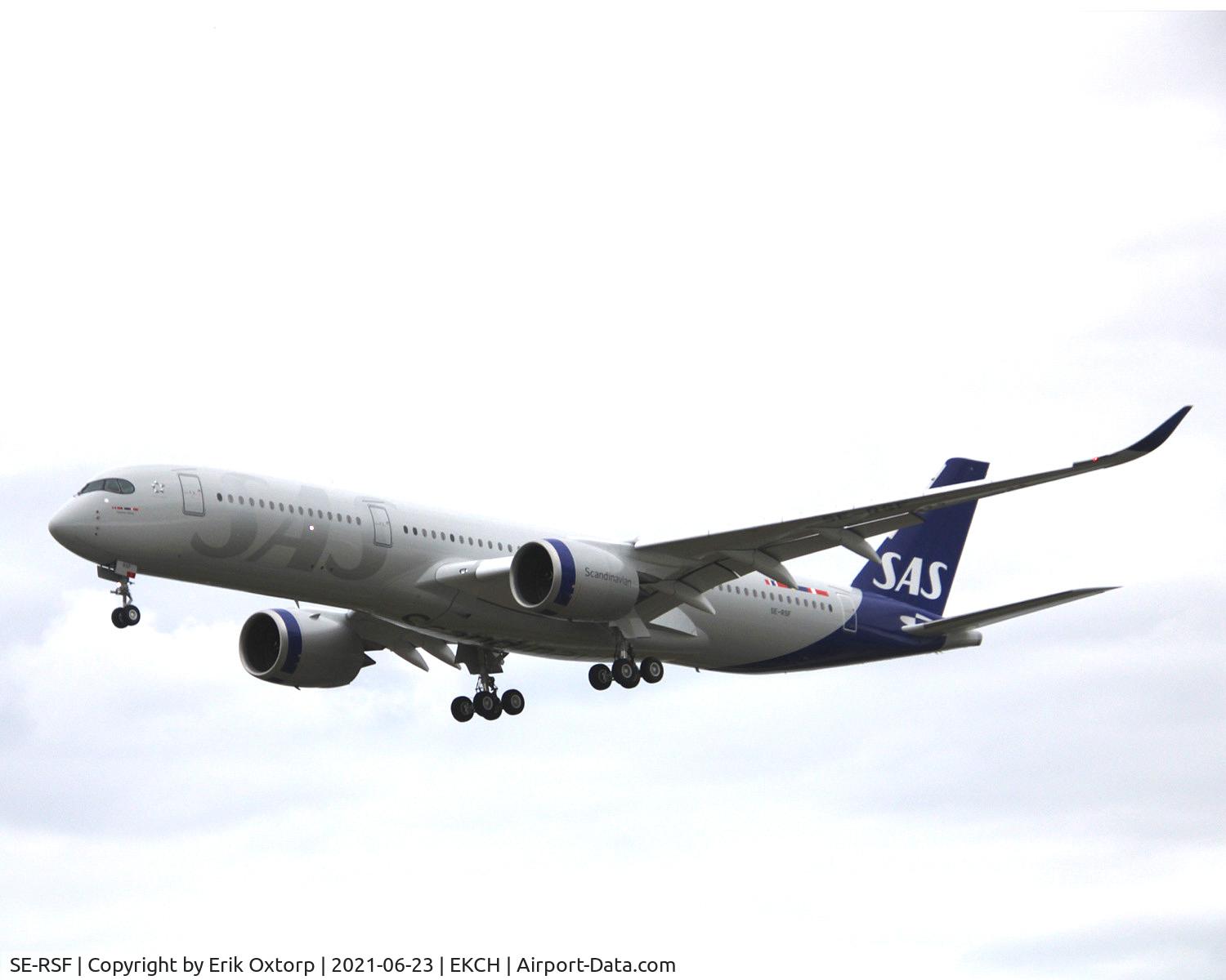 SE-RSF, 2021 Airbus A350-941 C/N 499, Delivery flight. Landing rw 22L