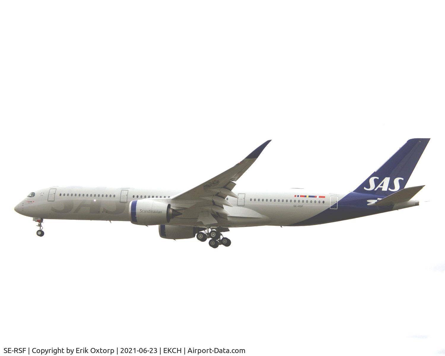 SE-RSF, 2021 Airbus A350-941 C/N 499, Dlivery flight. Landing rw 22L
