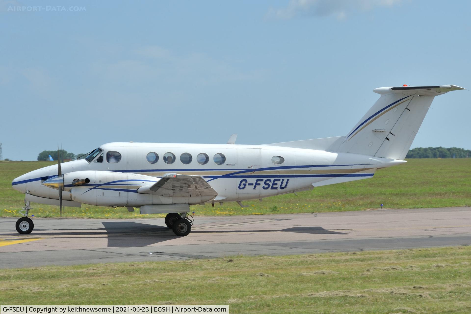 G-FSEU, 1978 Beech B200 Super King Air King Air C/N BB-331, Very quick visit to Norwich.