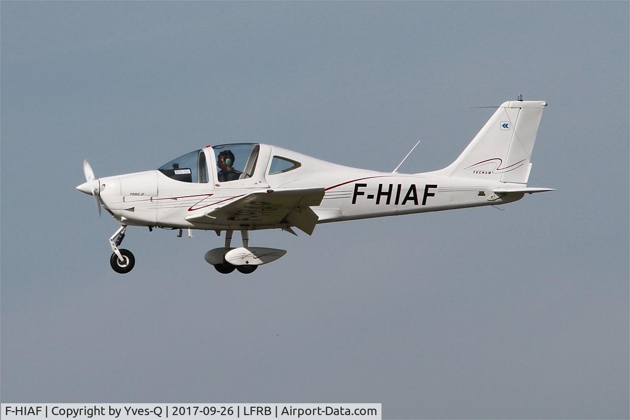 F-HIAF, Tecnam P-2002JF Sierra C/N Not Found F-HIAF, Tecnam P2002 JF, On final rwy 25L, Brest-Bretagne Airport (LFRB-BES)