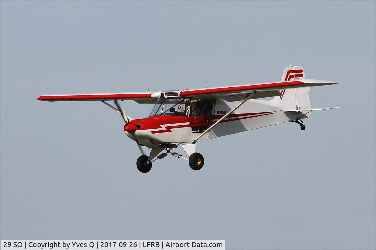 29 SO, Humbert Tétras 912BS C/N Not found 29 SO, Humbert Tétras 912 BS, On final rwy 25R, Brest-Bretagne airport (LFRB-BES)