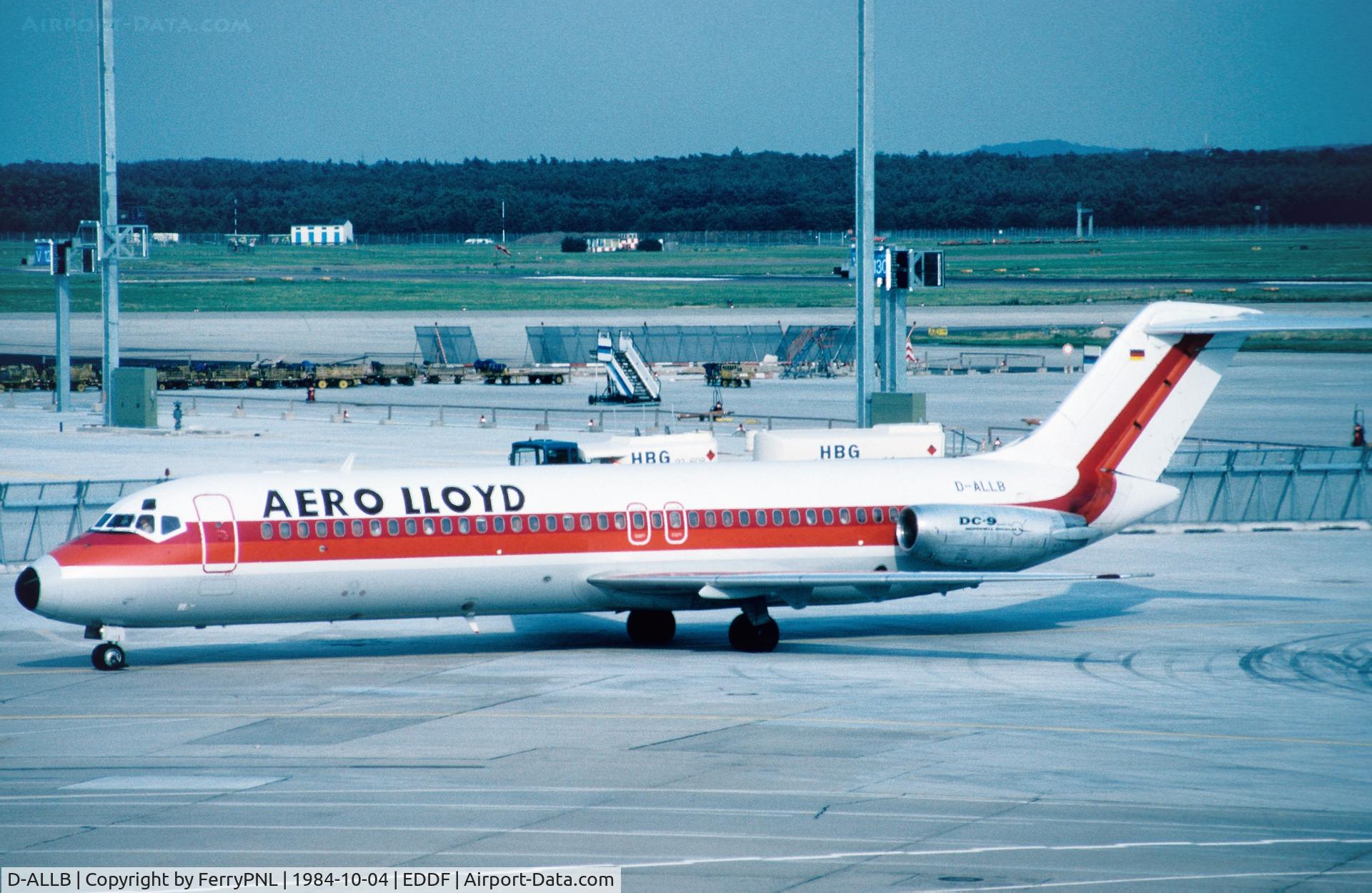 D-ALLB, 1975 McDonnell Douglas DC-9-32 C/N 47680, Aero Lloyd DC-9-32 in basic livery of former owner Garuda