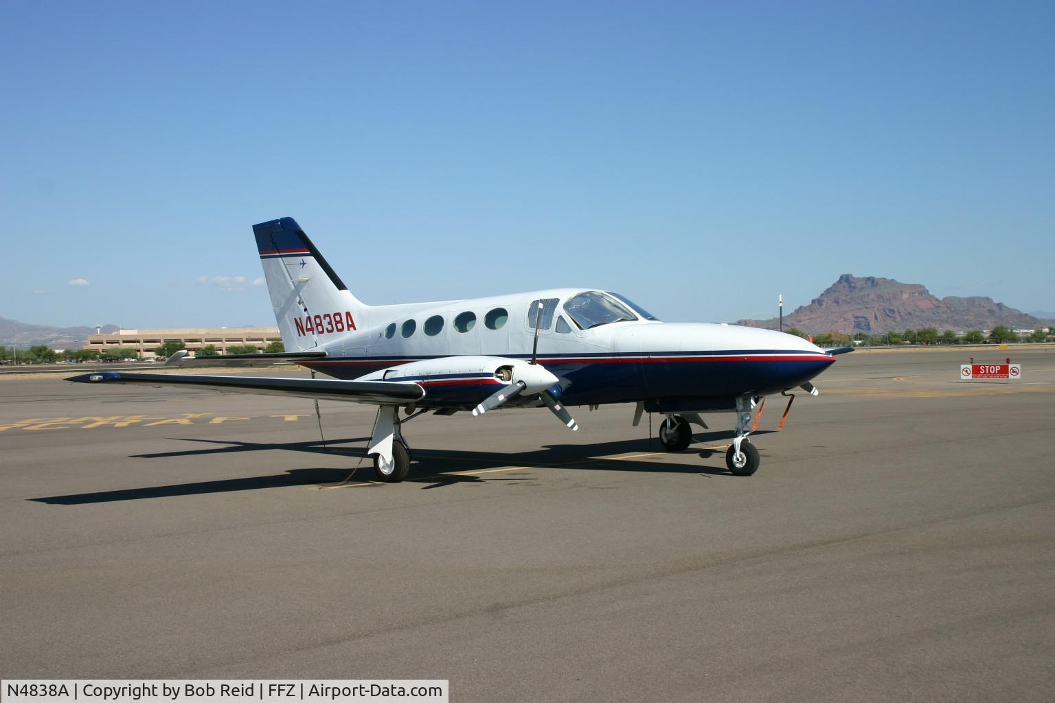 N4838A, 1978 Cessna 414A Chancellor C/N 414A0102, parked at FFZ