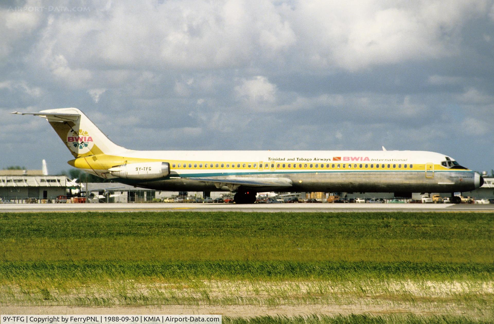 9Y-TFG, 1977 Douglas DC-9-51 C/N 47742, BWIA DC-9-51 lined up