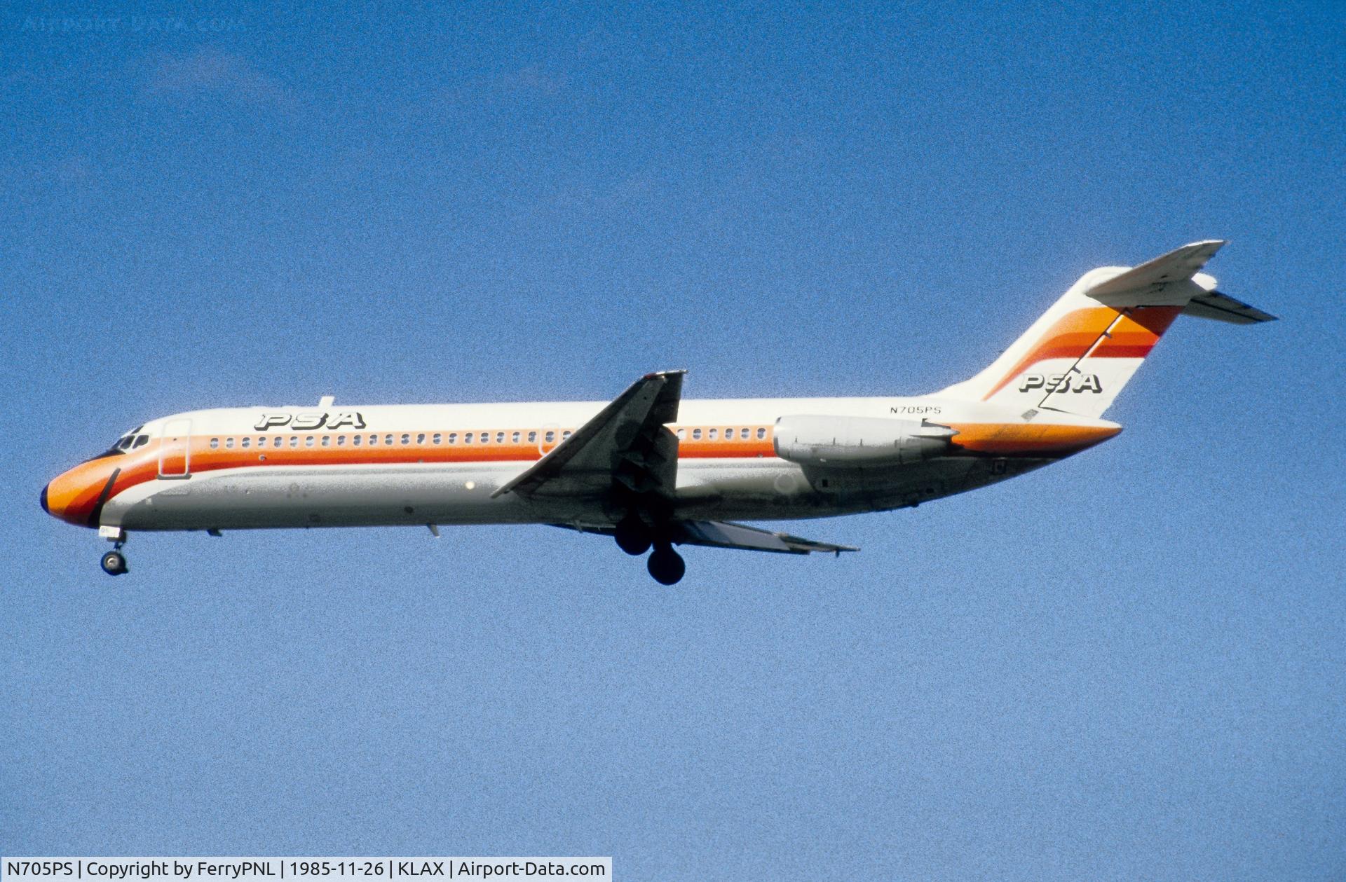 N705PS, 1967 Douglas DC-9-32 C/N 45846, Arrival of PSA DC-9-32