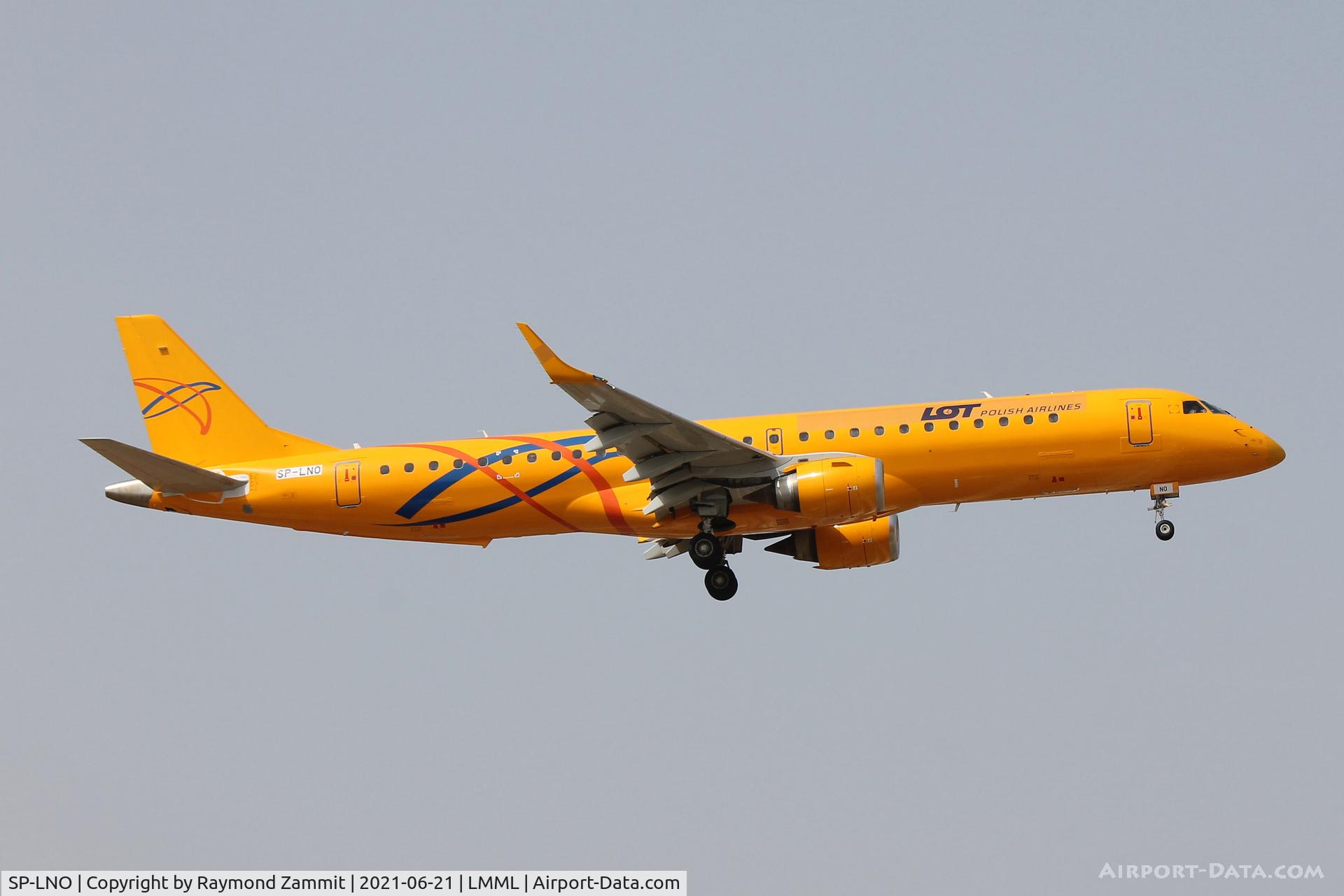 SP-LNO, 2007 Embraer 195LR (ERJ-190-200LR) C/N 19000084, Embraer 195LR SP-LNO LOT in special former Saratov Airline livery.