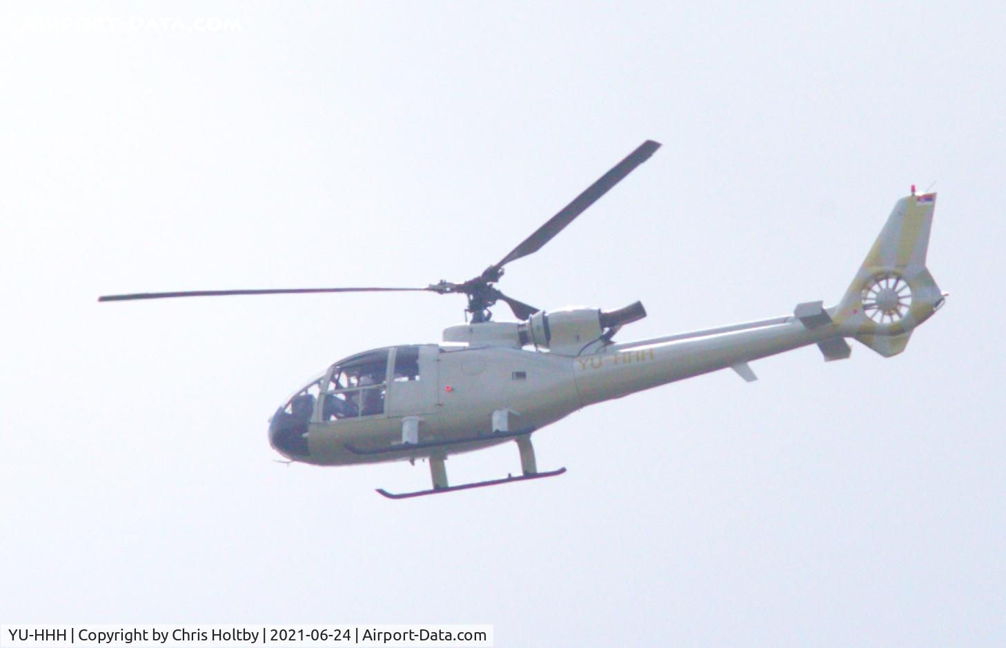 YU-HHH, 1976 Aérospatiale SA-341G Gazelle C/N 1307, Over Potters Bar, Herts out of Stapleford Tawney, Essex
