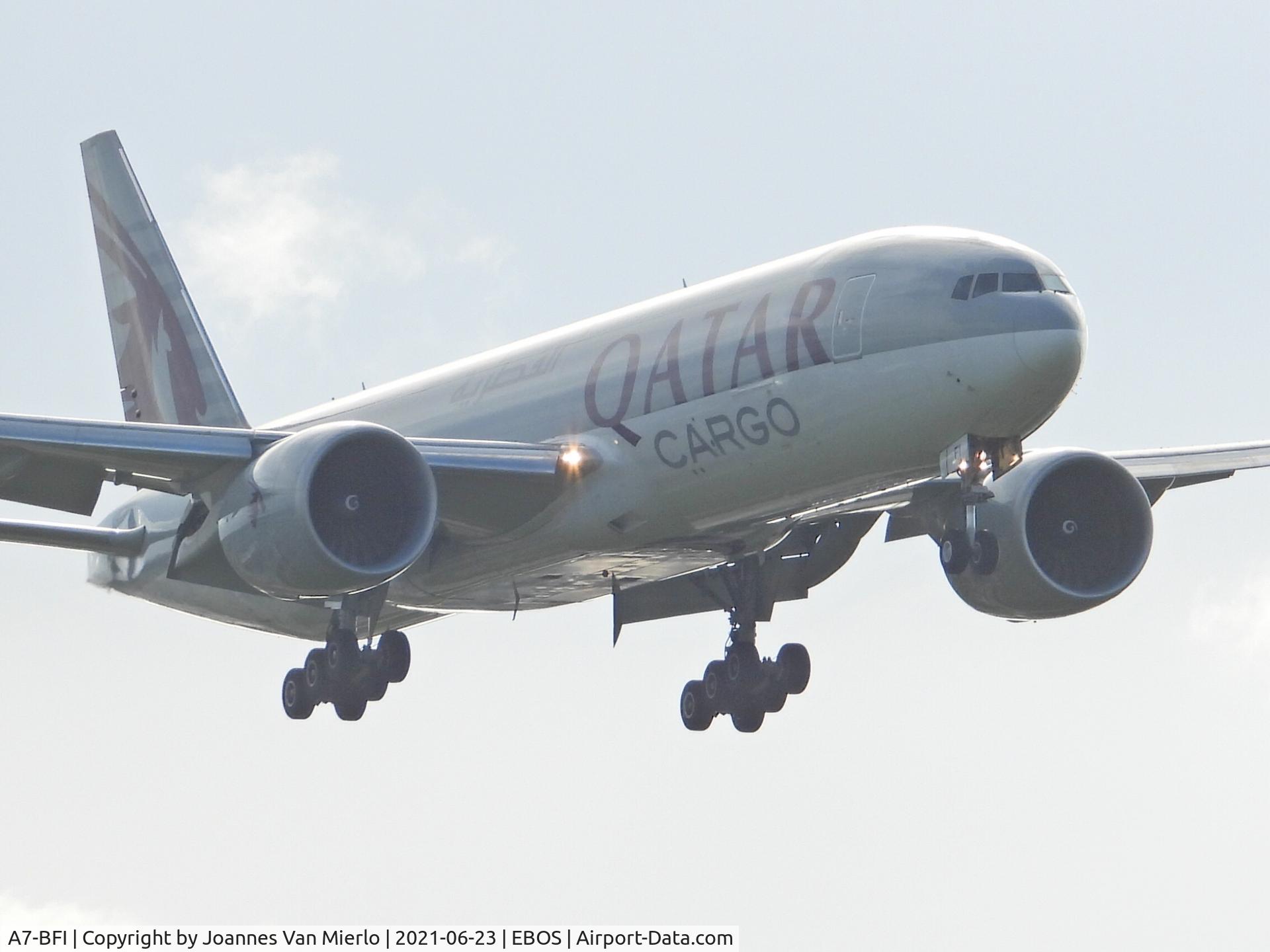 A7-BFI, 2016 Boeing 777-FDZ C/N 62083, Approaching Ostend