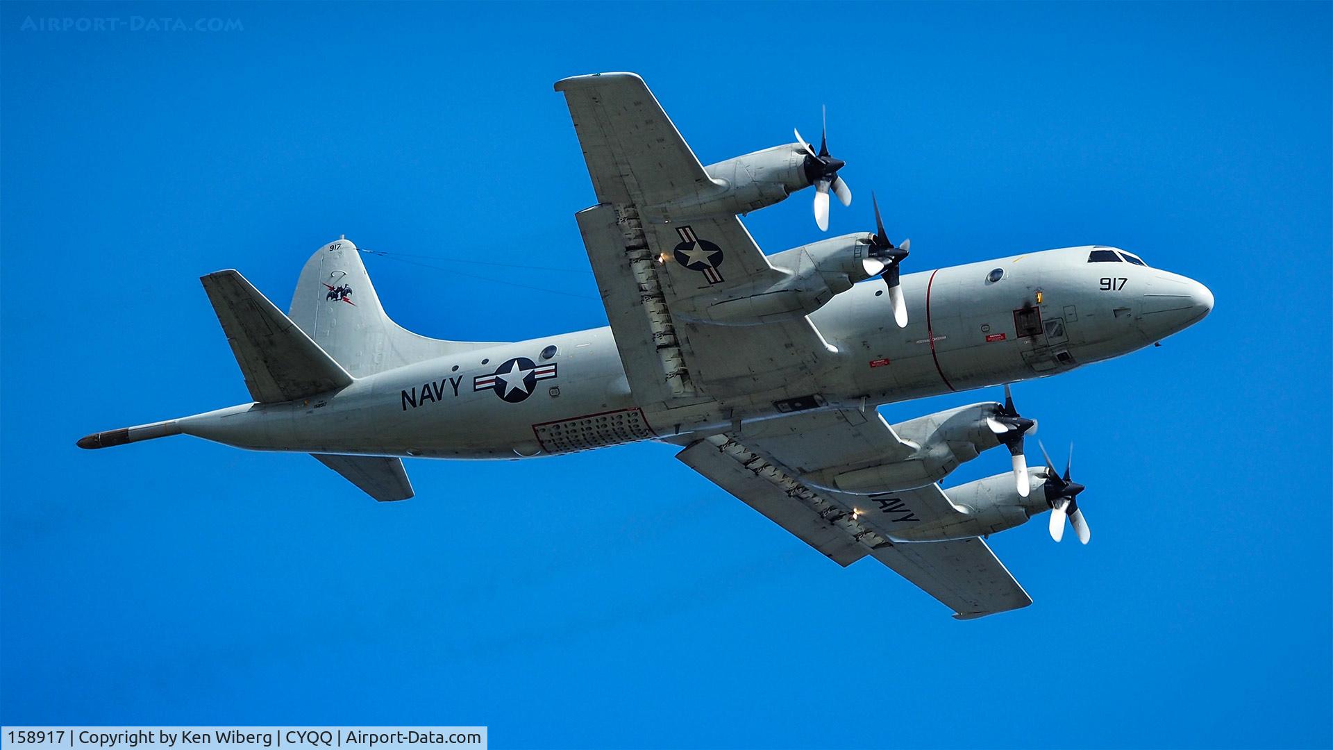 158917, Lockheed P-3C Orion C/N 285A-5589, Low pass on Rwy 12 at CFB Comox