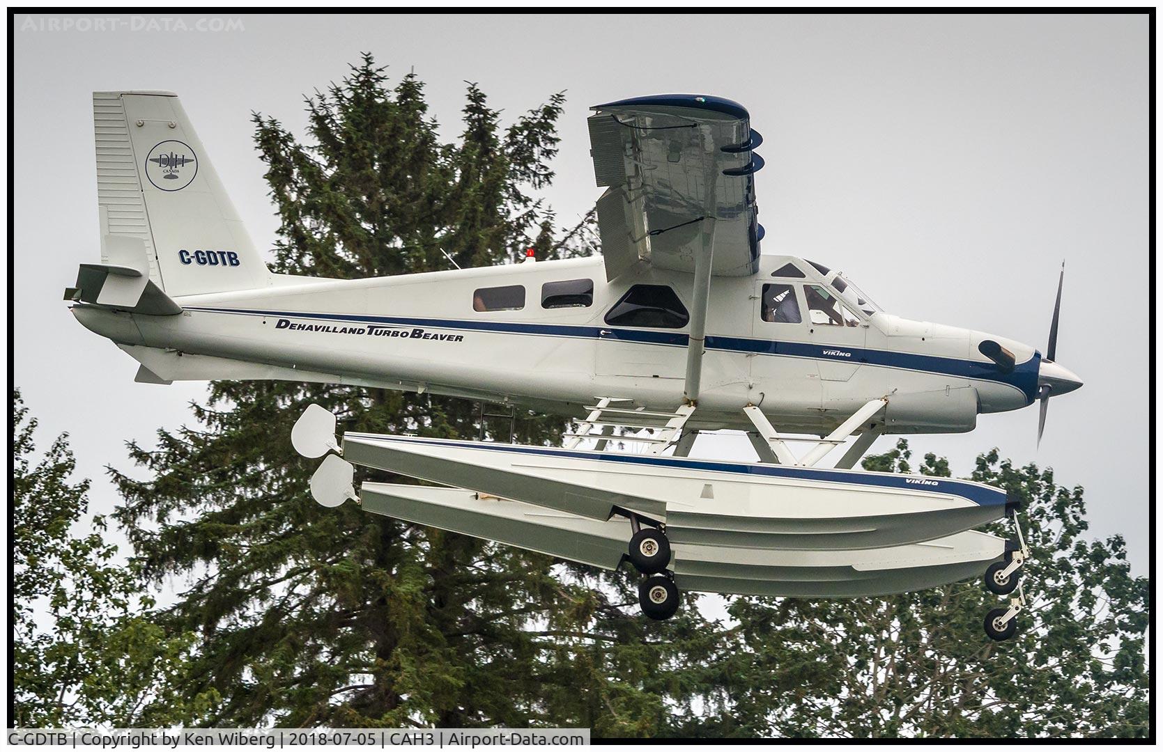 C-GDTB, 1967 De Havilland Canada DHC-2 Turbo Beaver Mk.3 C/N 1672-TB42, Short of the threshold, arrival on Rwy 13, Courtenay Airpark