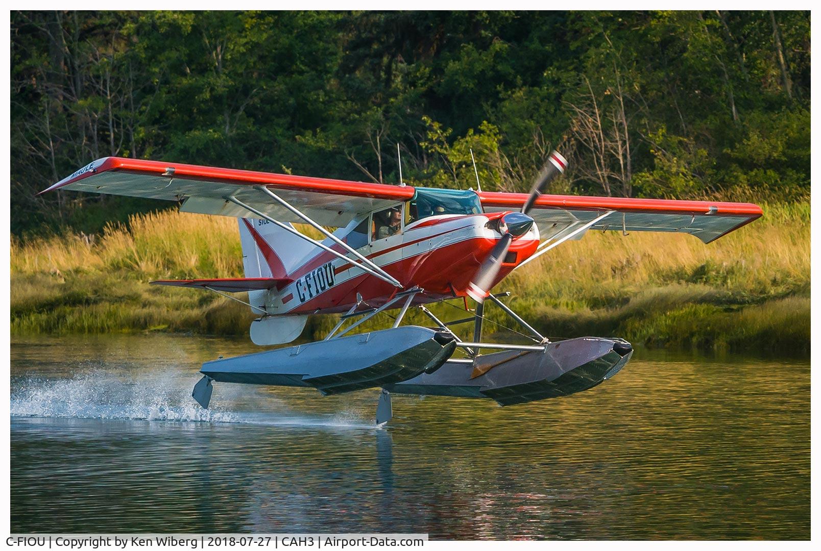 C-FIOU, 1979 Maule M-5-235C Lunar Rocket C/N 7275C, Departing the River at Courtenay Airpark - river runway 13