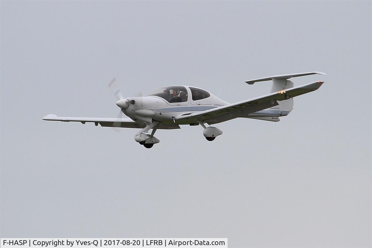 F-HASP, 2007 Diamond DA-40 Diamond Star C/N 40.281, Diamond DA-40 Diamond Star, Short approach rwy 25L, Brest-Bretagne airport (LFRB-BES)