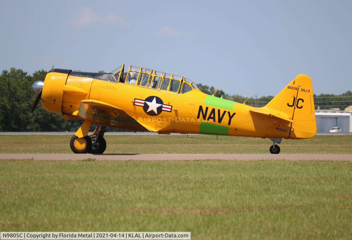 N9805C, 1945 North American SNJ-5B Texan C/N 85036, Sun N Fun 2021