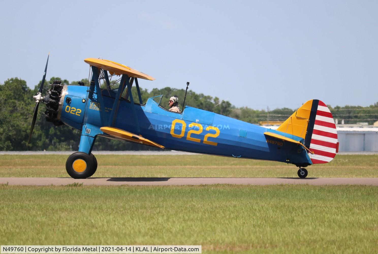 N49760, 1941 Boeing A75N1(PT17) C/N 75-1581, Sun N Fun 2021